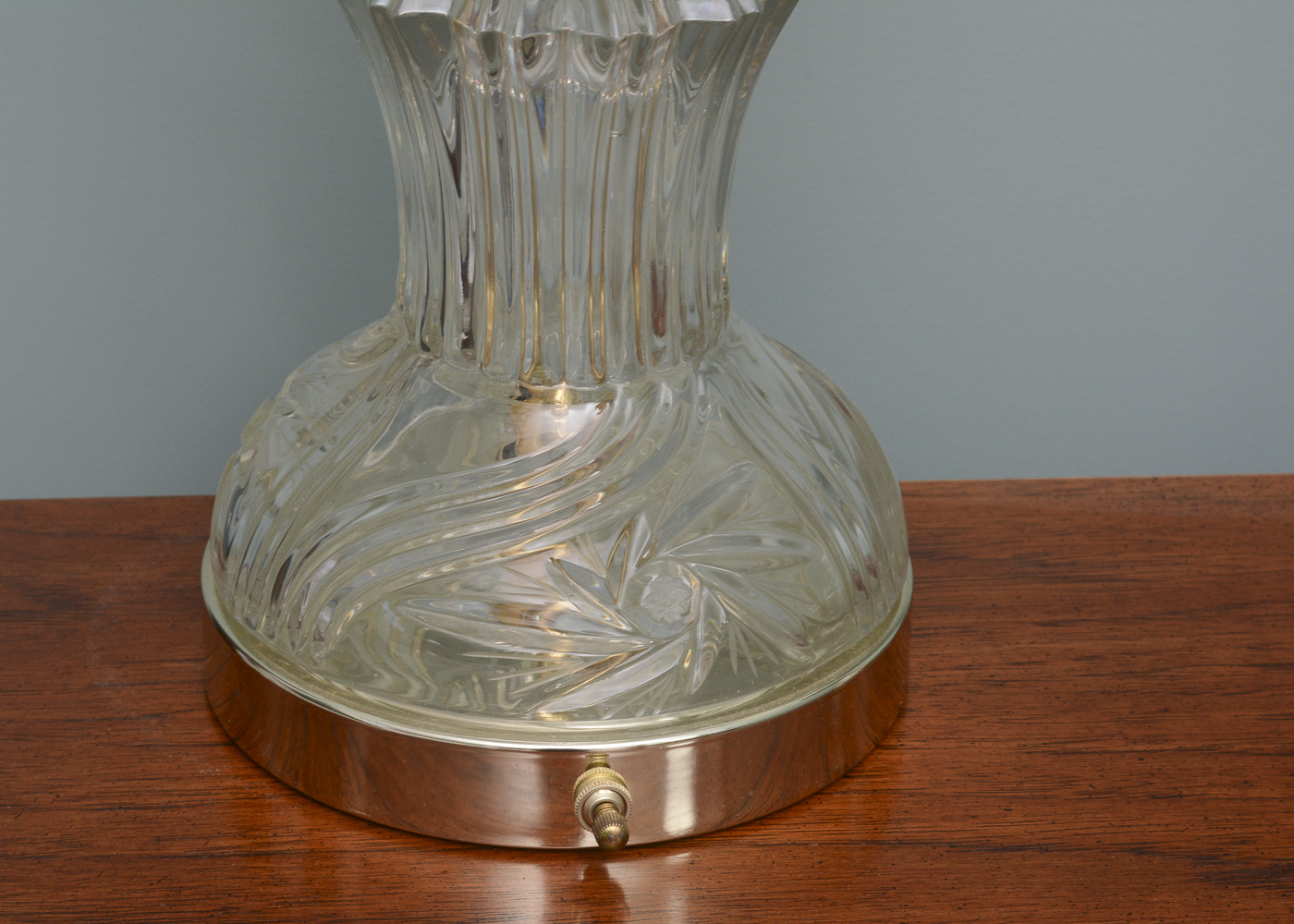 Upper and Lower Light Glass Table Lamps