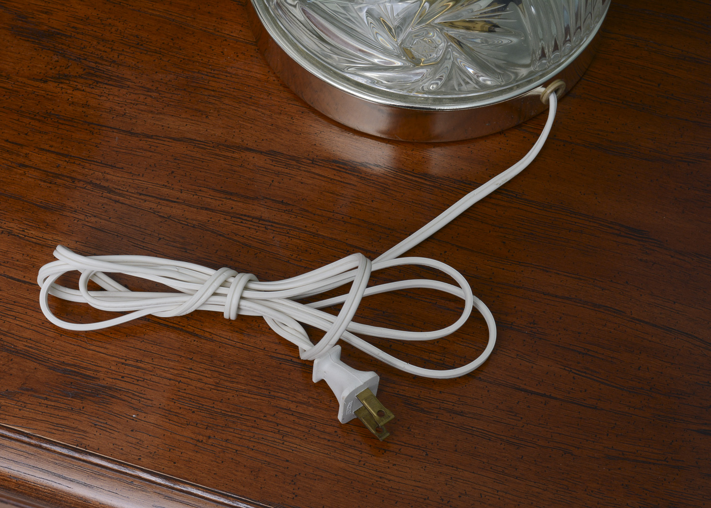 Upper and Lower Light Glass Table Lamps