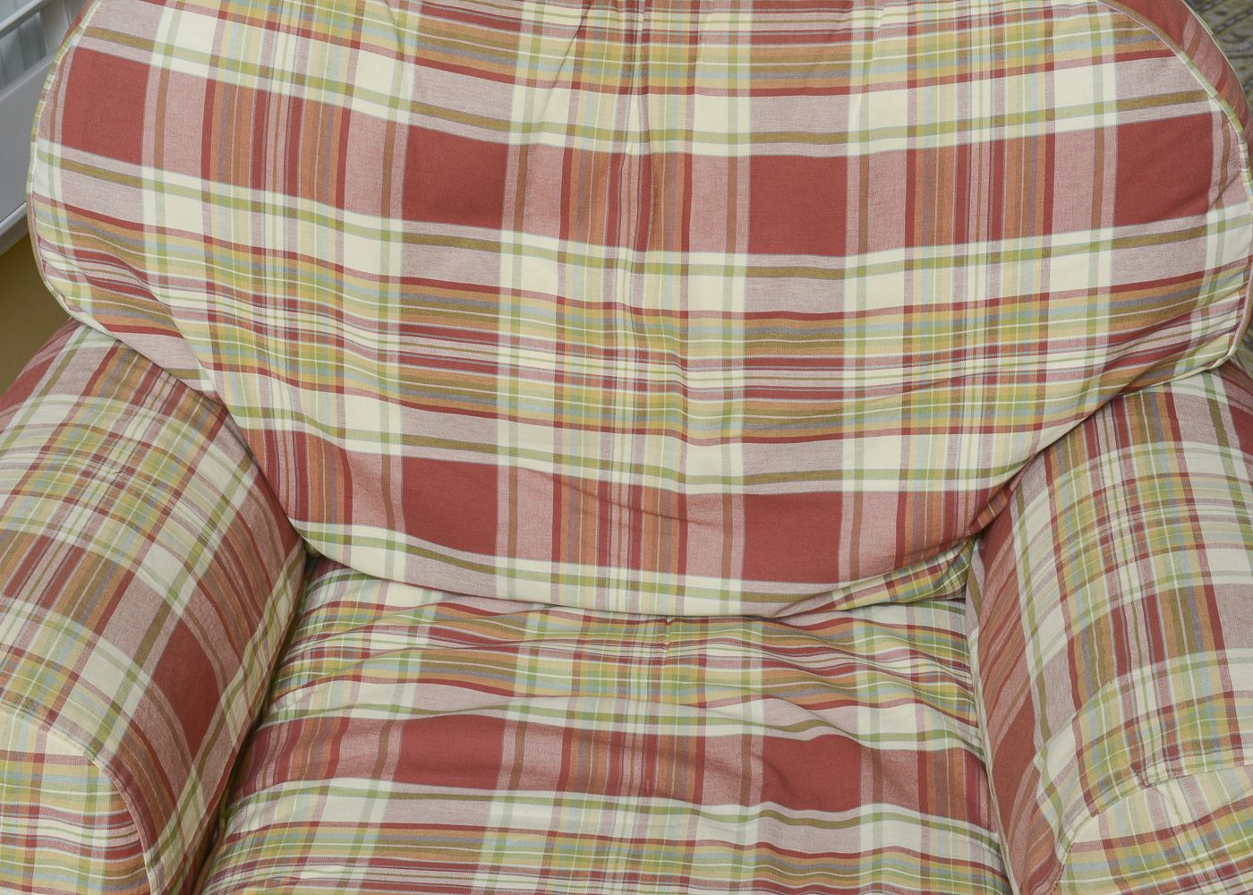 Pair of Plaid Swivel Rocker Armchairs by Smith Brothers of Berne
