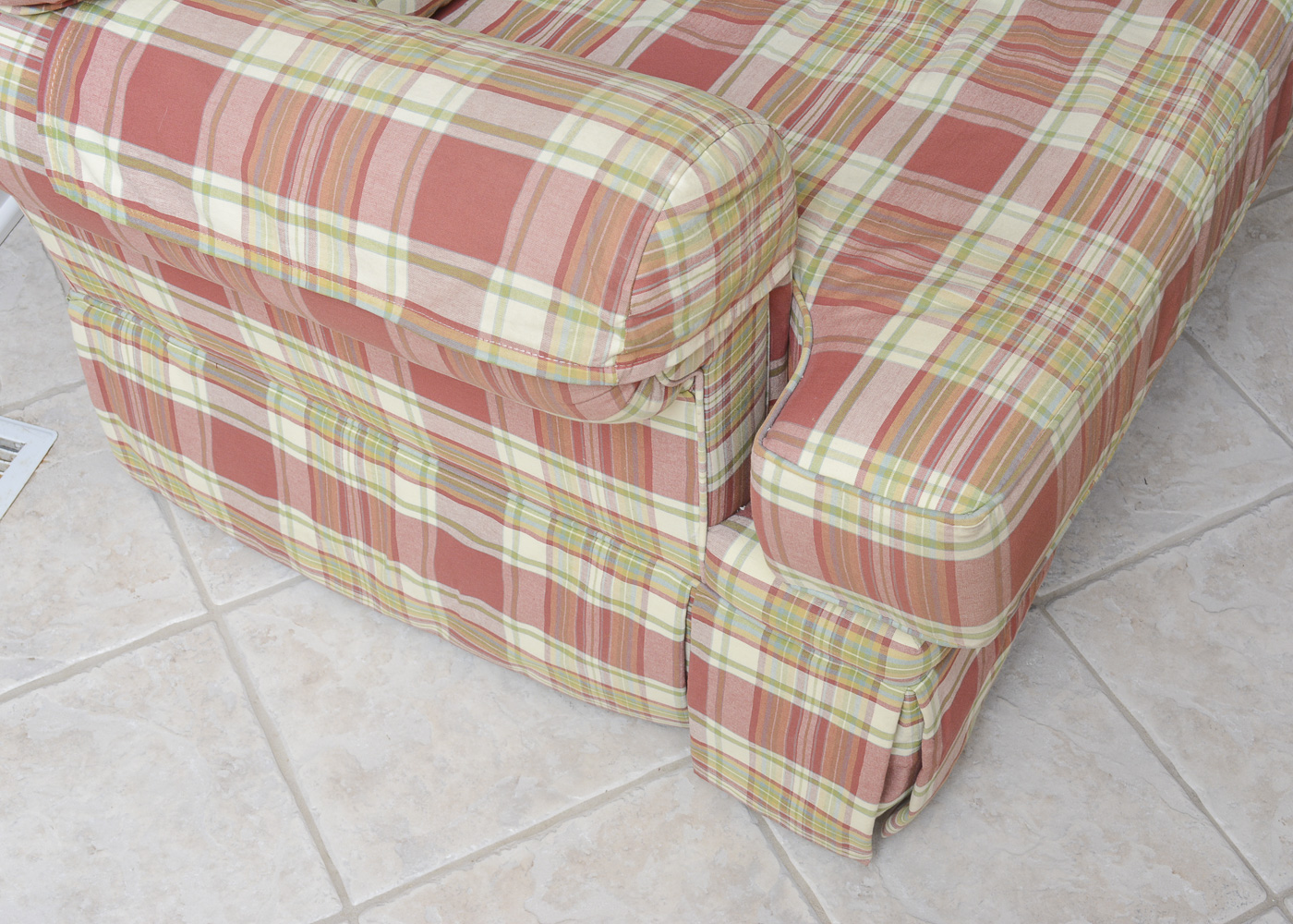 Pair of Plaid Swivel Rocker Armchairs by Smith Brothers of Berne