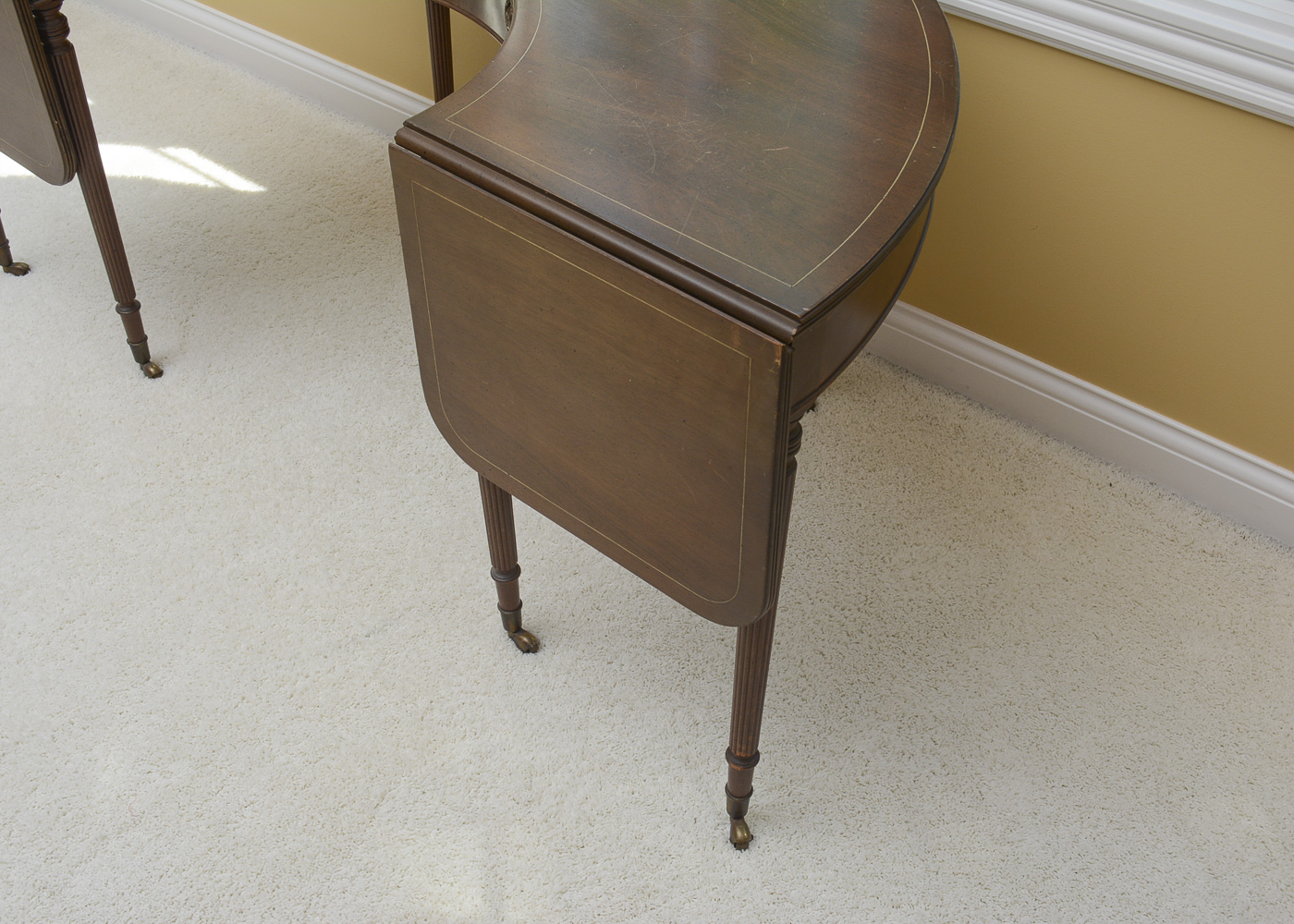 Vintage Drop Leaf U-Shaped Desk