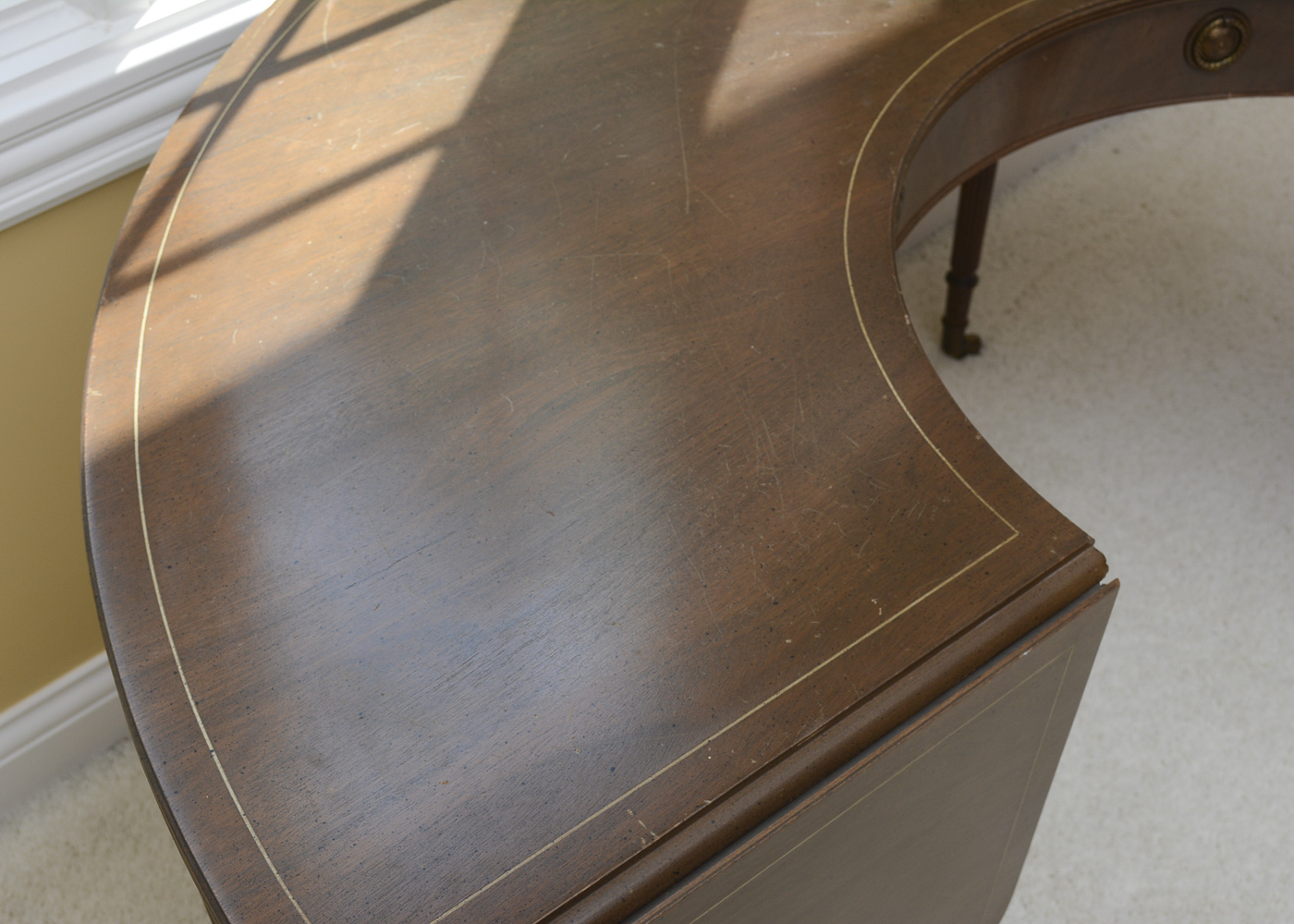 Vintage Drop Leaf U-Shaped Desk