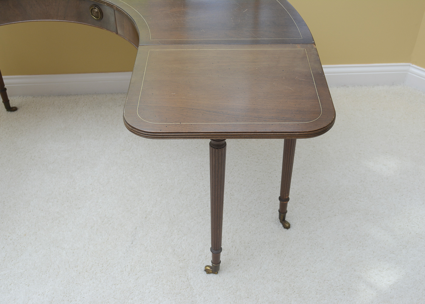 Vintage Drop Leaf U-Shaped Desk