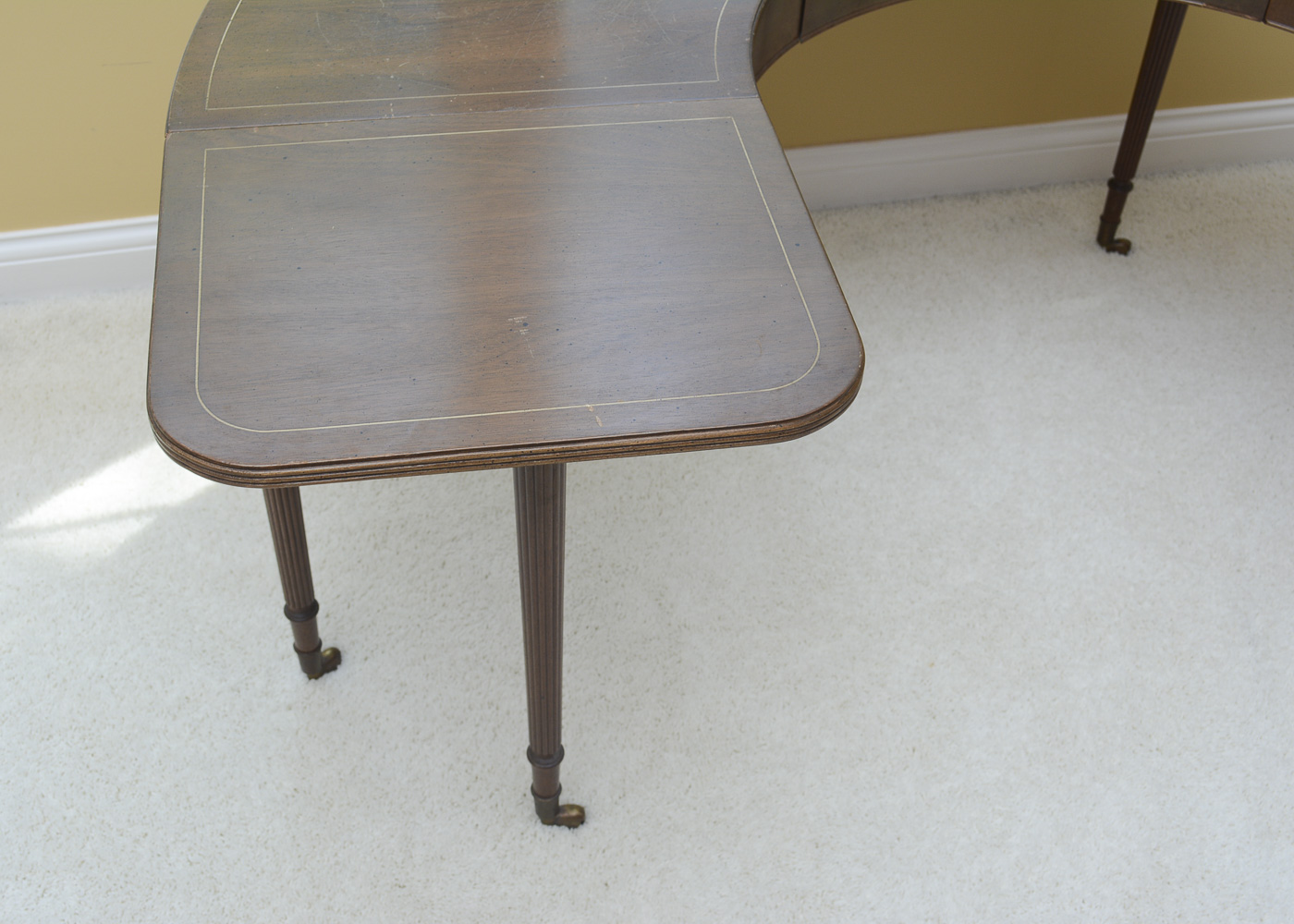 Vintage Drop Leaf U-Shaped Desk