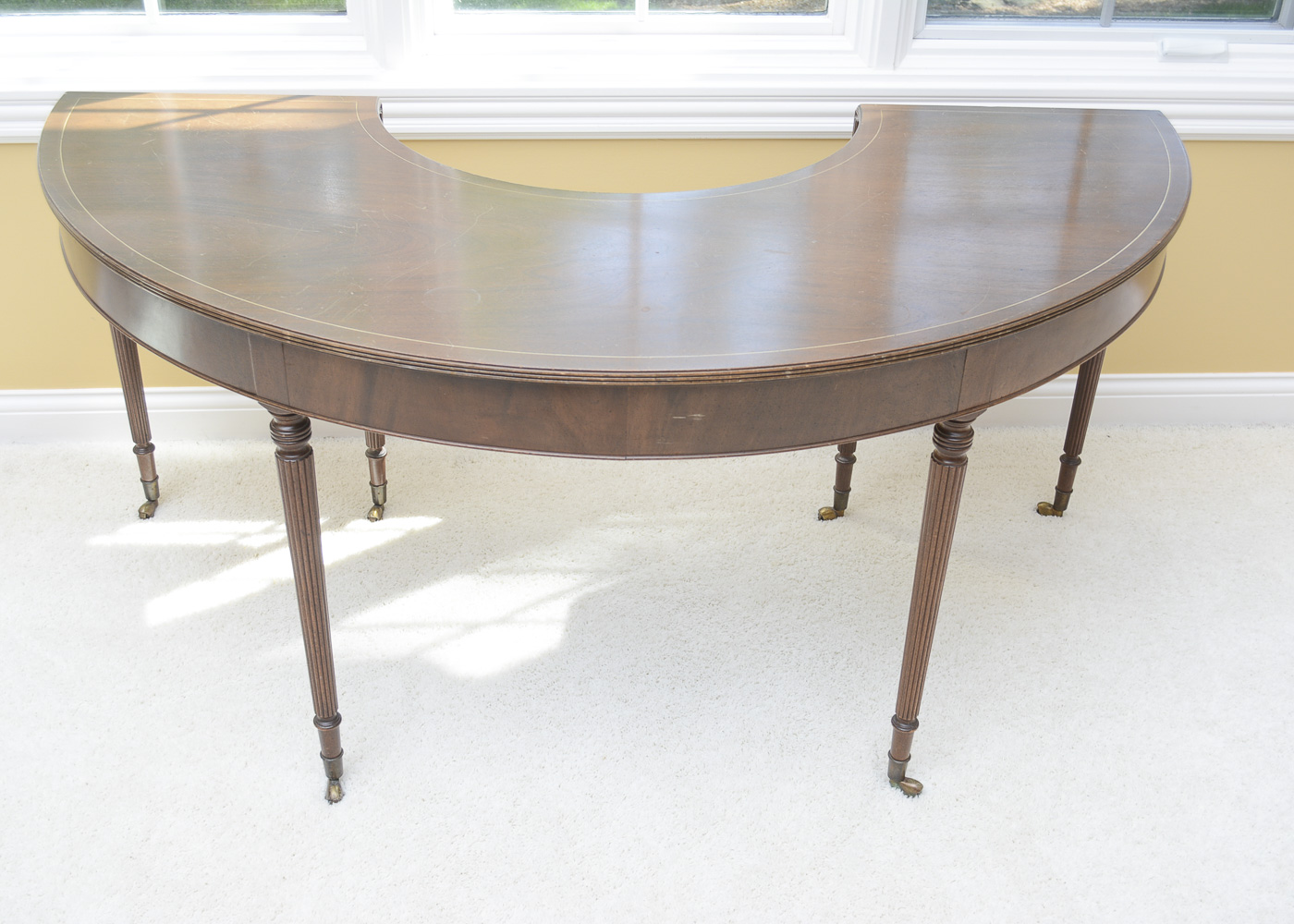 Vintage Drop Leaf U-Shaped Desk