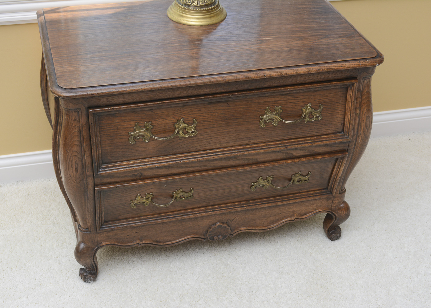 Vintage Mount Airy Furniture Co. Two-Drawer Chest With Lamp