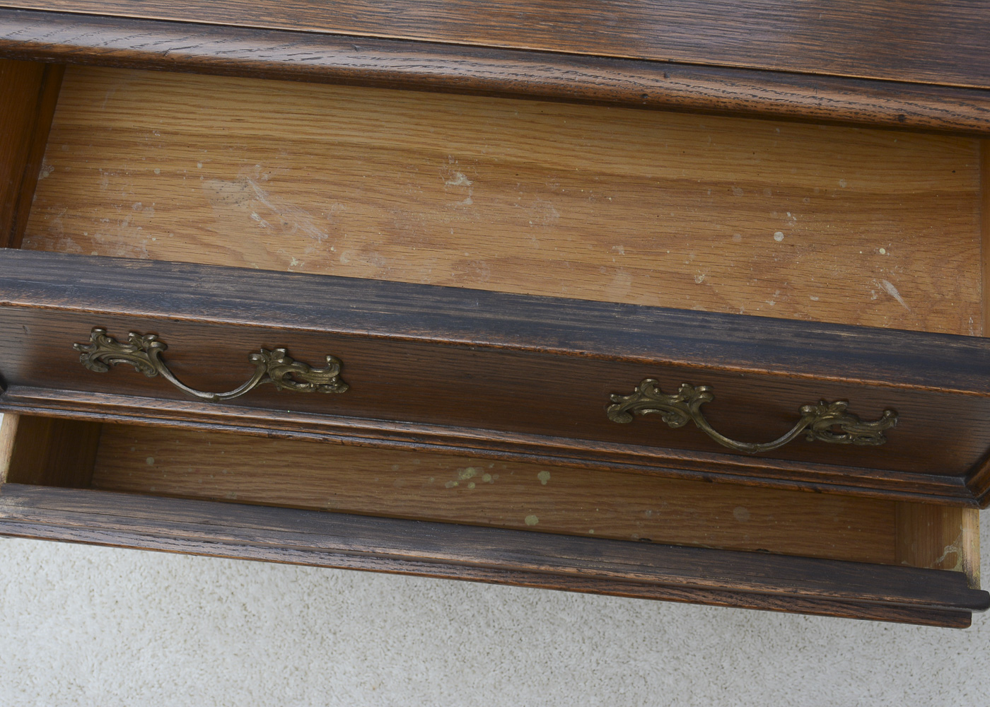 Vintage Mount Airy Furniture Co. Two-Drawer Chest With Lamp