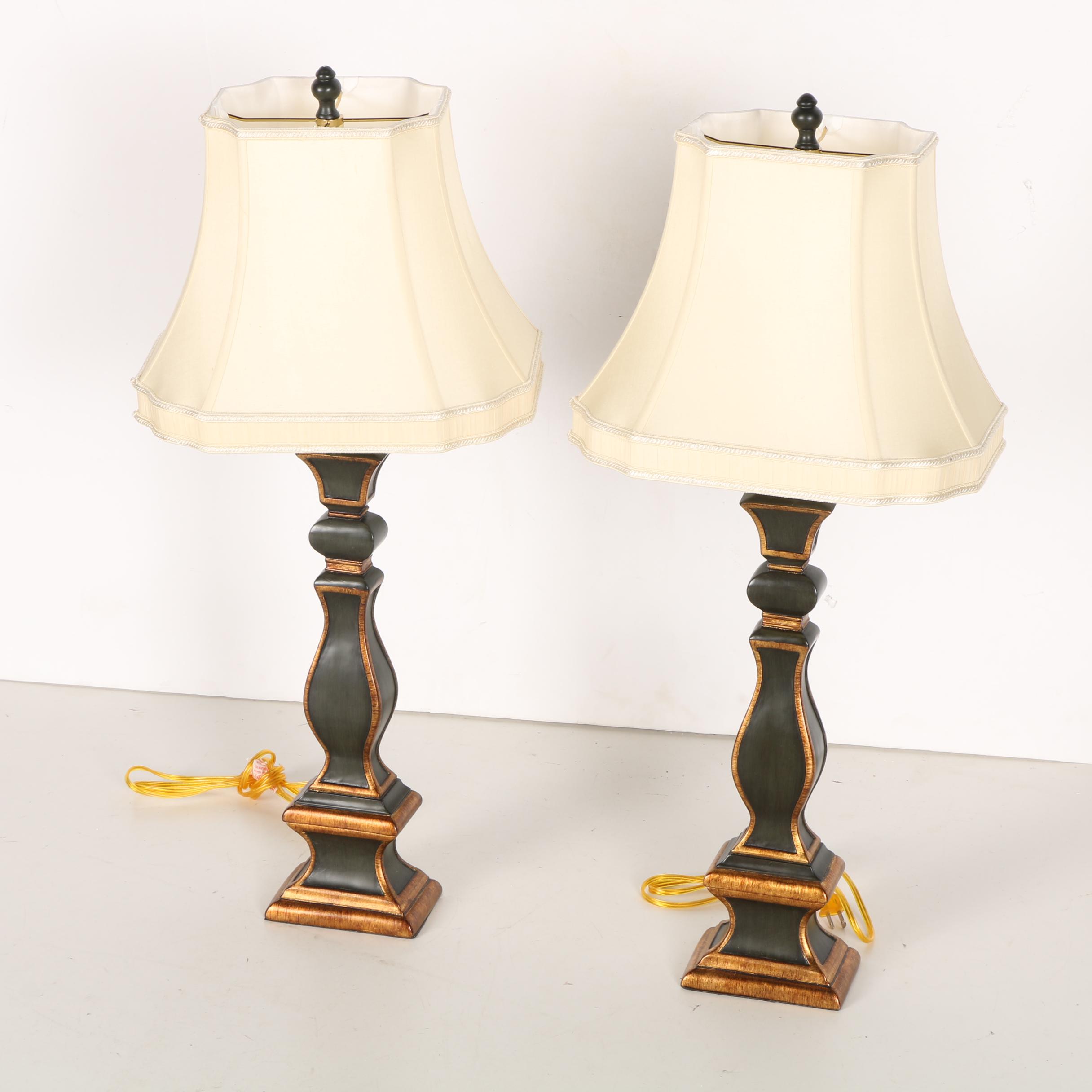 Black and Gold Tone Table Lamps