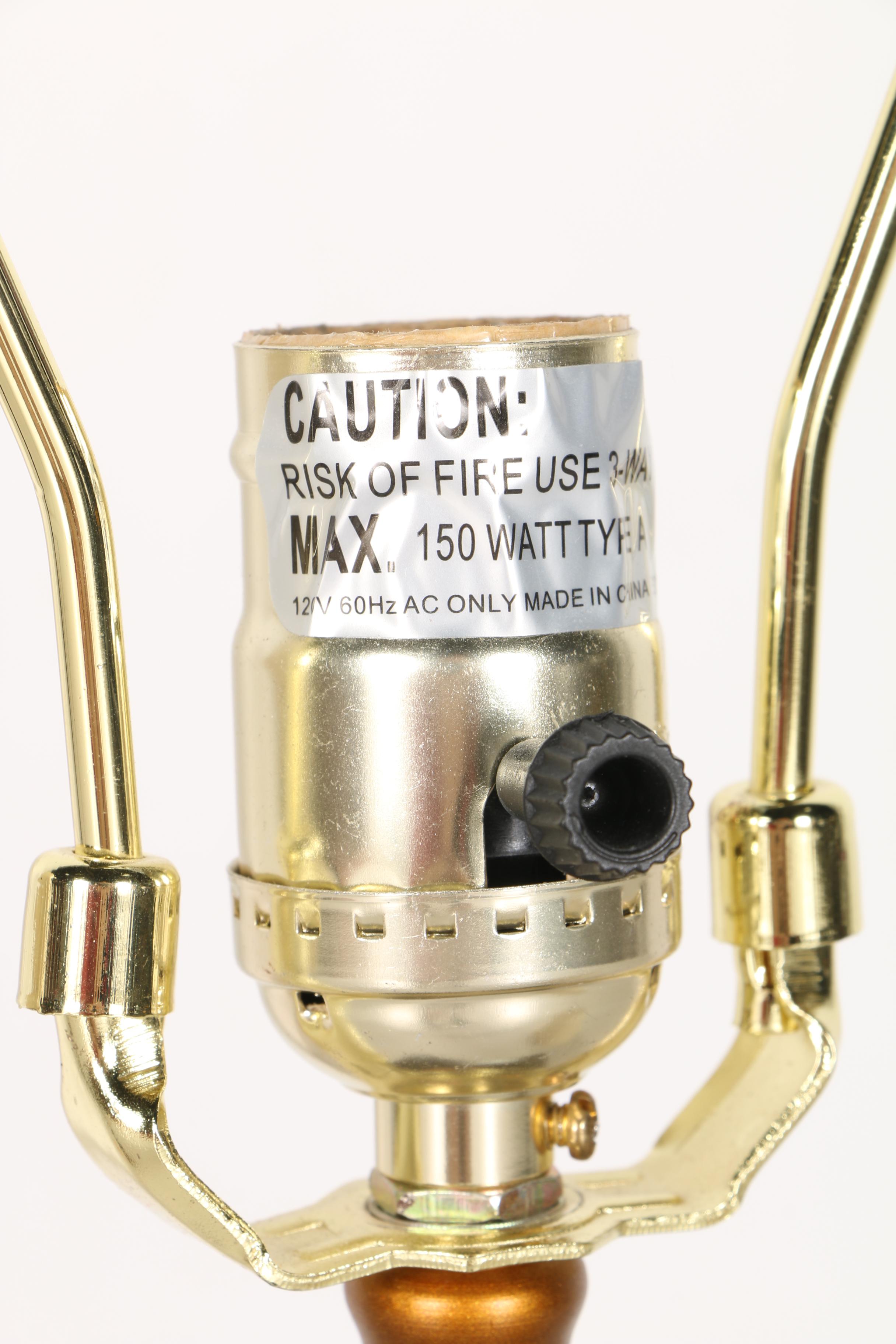 Black and Gold Tone Table Lamps