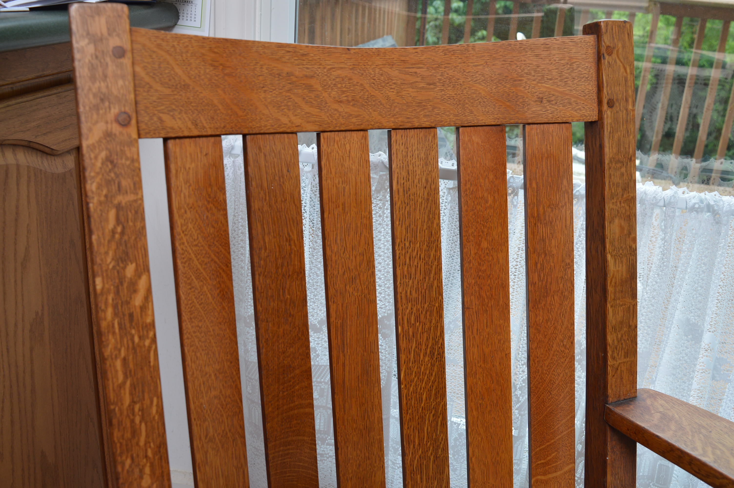 Antique L. & J. G. Stickley Mission Style Oak Rocking Chair