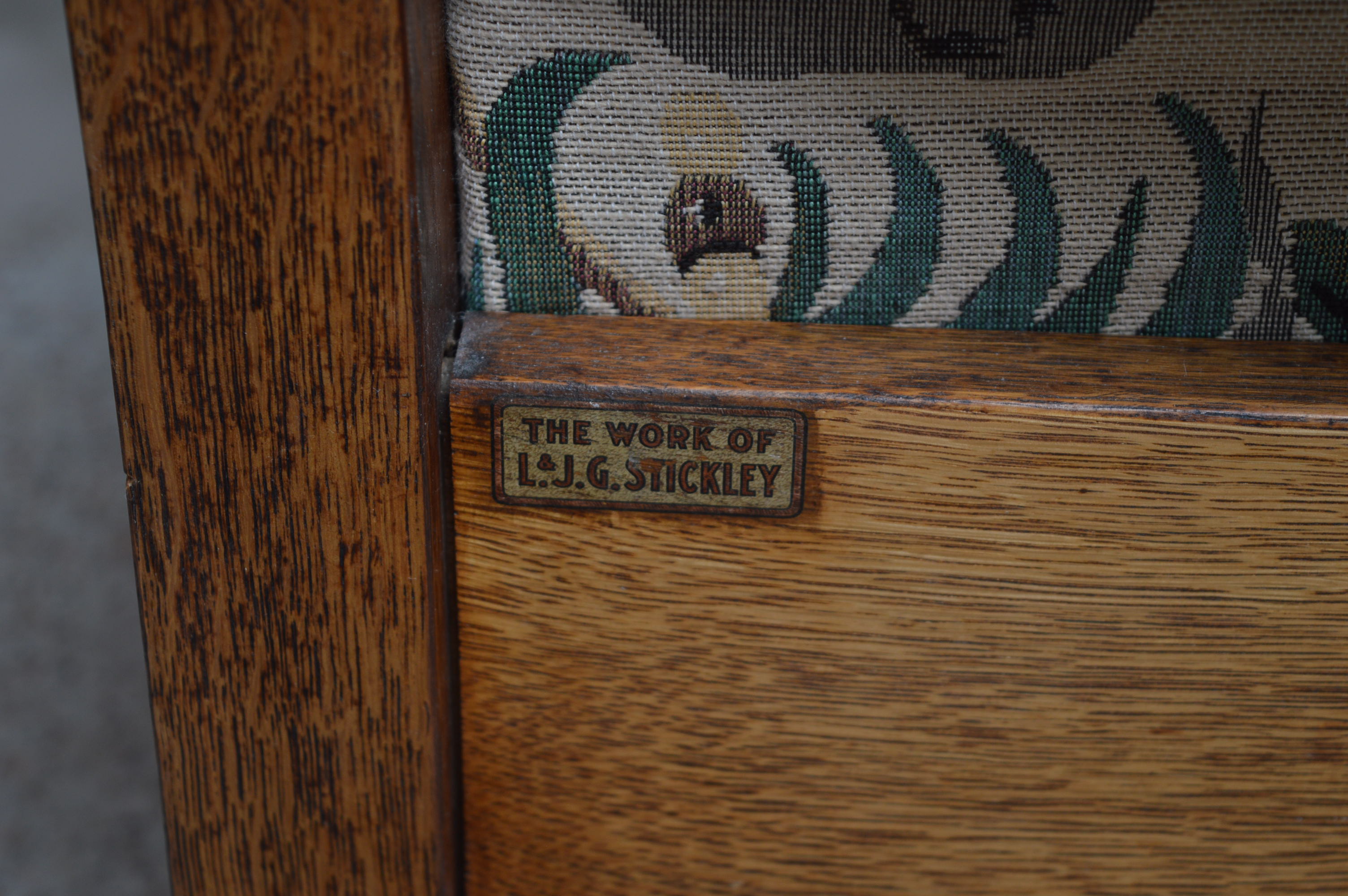 Antique L. & J. G. Stickley Mission Style Oak Rocking Chair