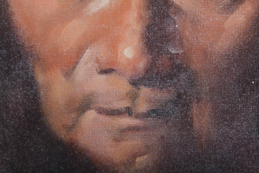 H. Gamble Native American Portrait Oil Painting on Canvas