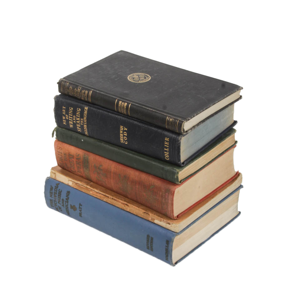Vintage Educational Books on Music, English and Engineering