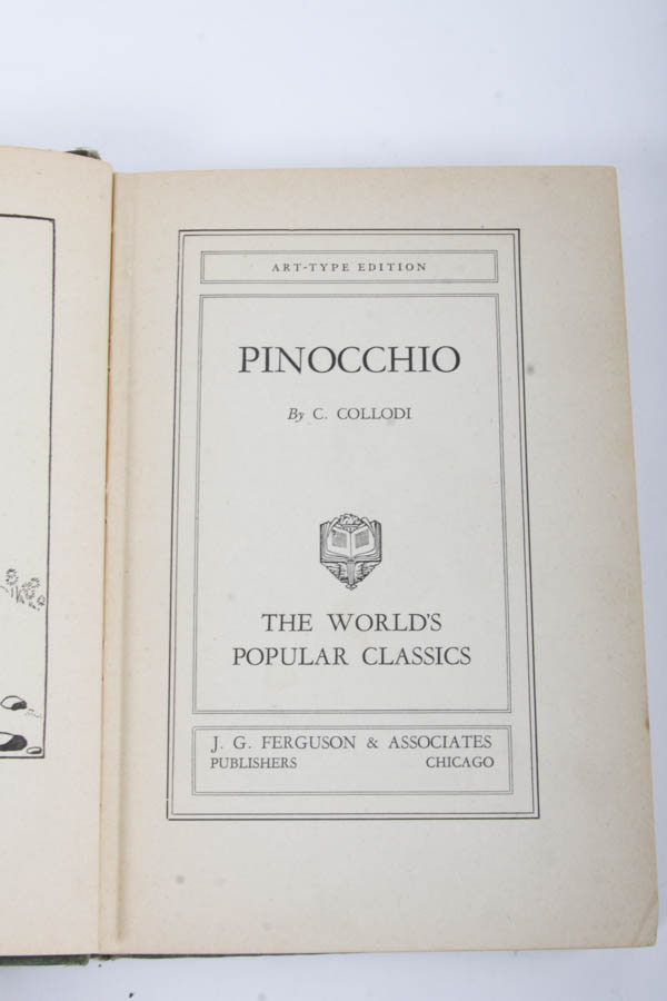 Vintage Novel Collection Including "Pinocchio"