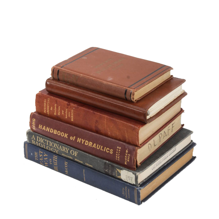 Group of Vintage Scientific and Mathematics Books