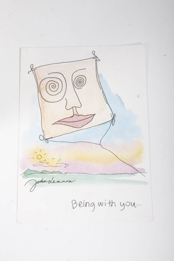 John Lennon and Yoko Ono 1980s Art Cards, Book and More