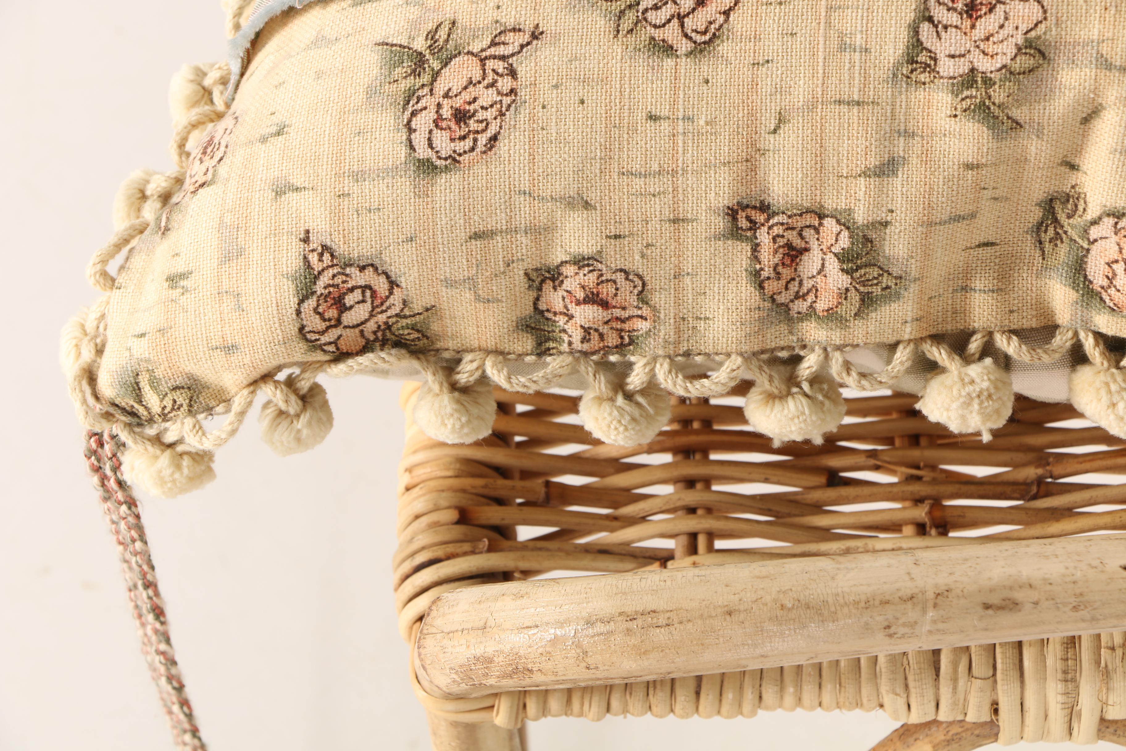 Vintage Wicker Stool