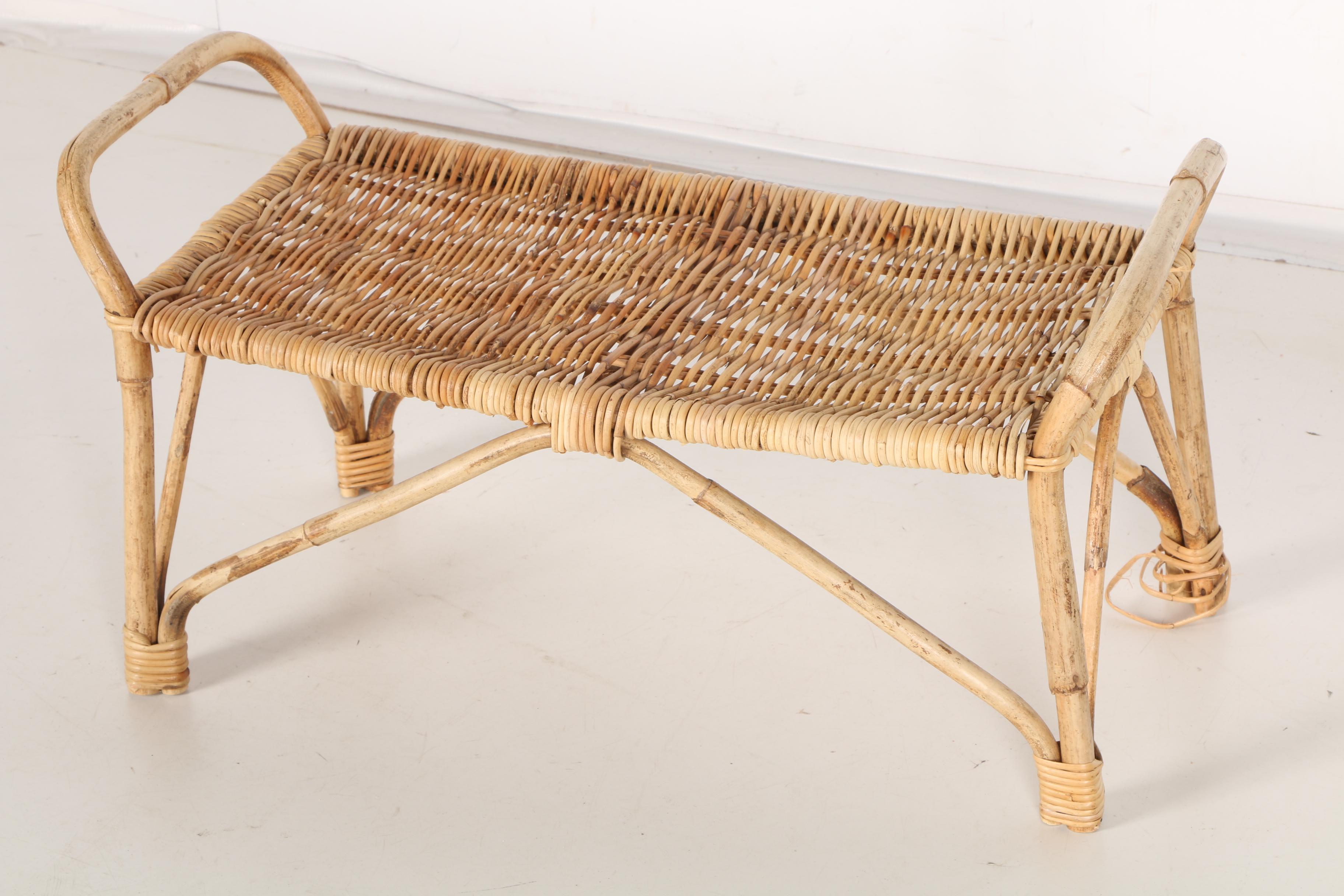 Vintage Wicker Stool