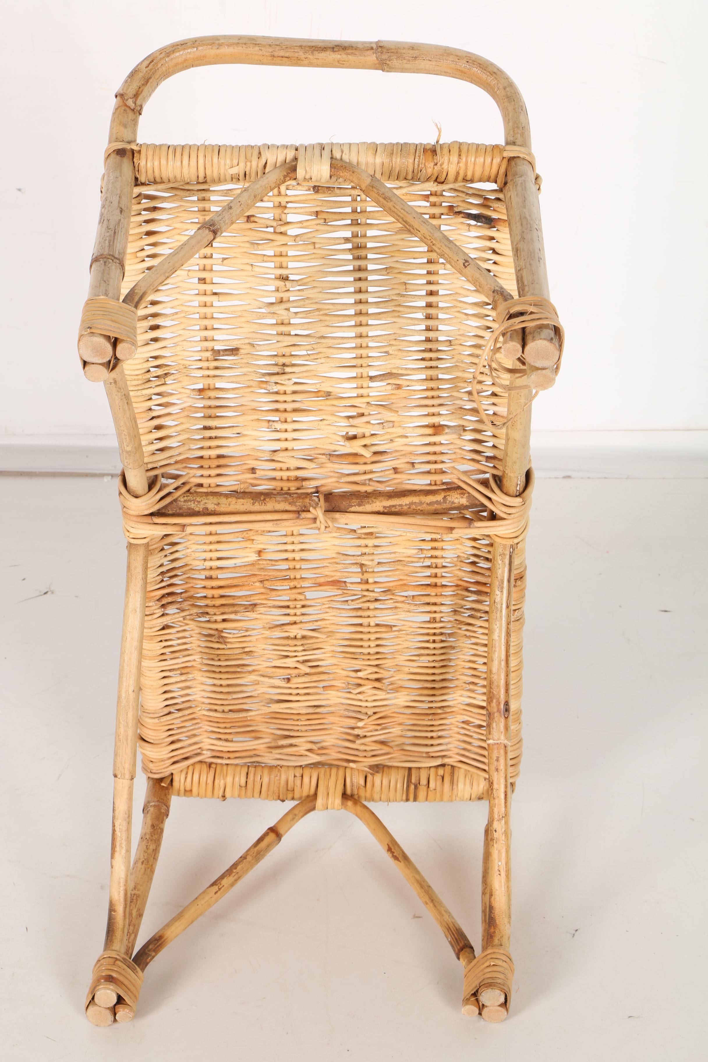 Vintage Wicker Stool