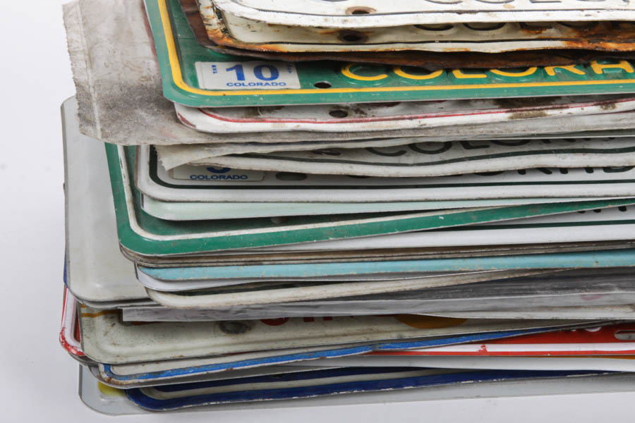 Collection of Vintage State License Plates