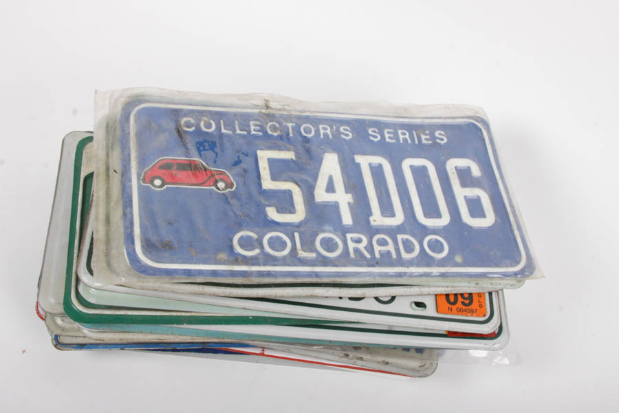 Collection of Vintage State License Plates
