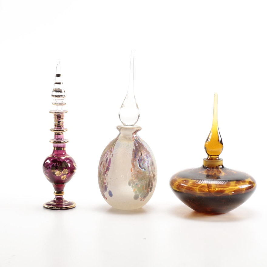 Group of Glass Perfume Bottles