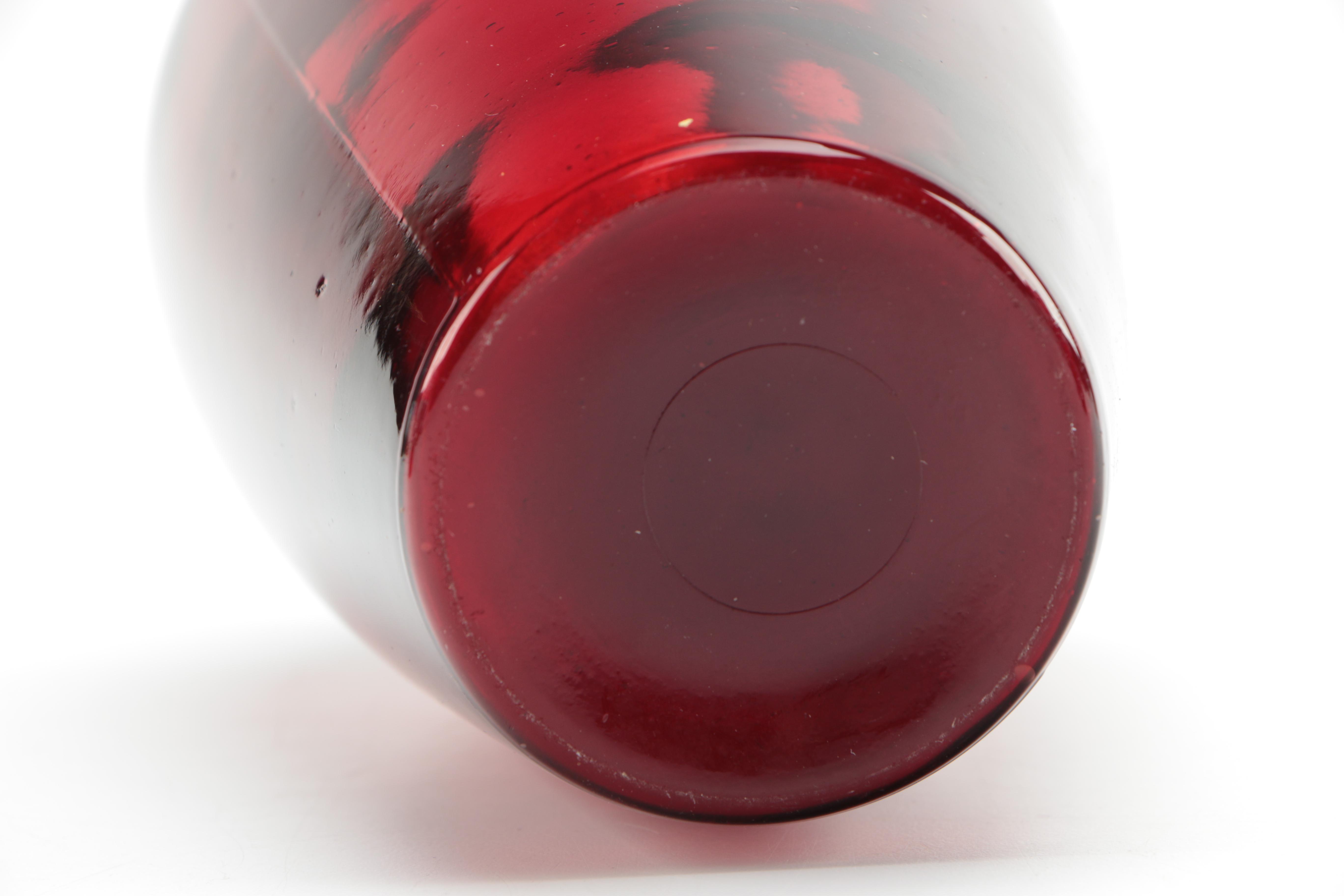 Vintage Cranberry Glass and Amethyst Glass