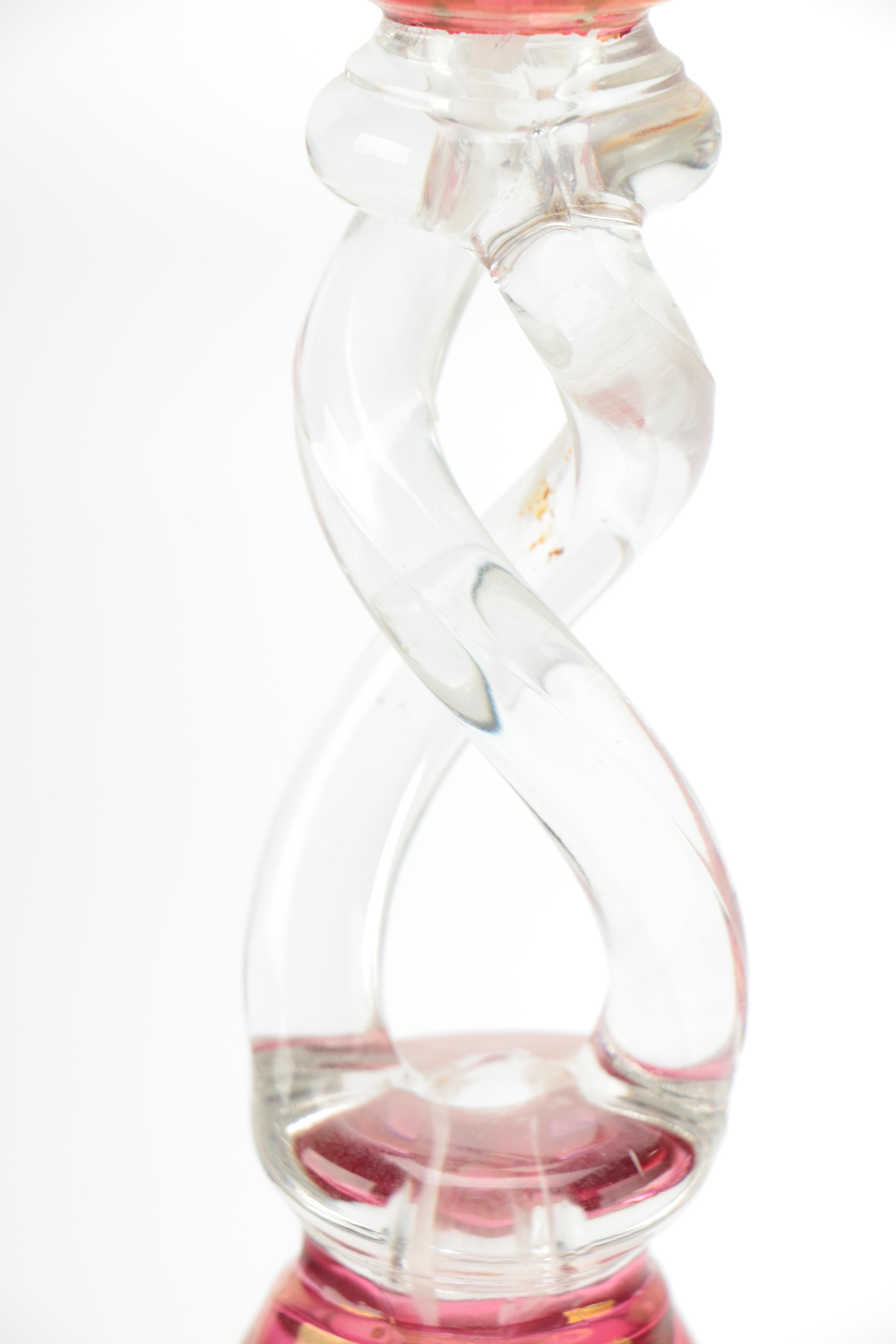 Vintage Cranberry Glass and Amethyst Glass