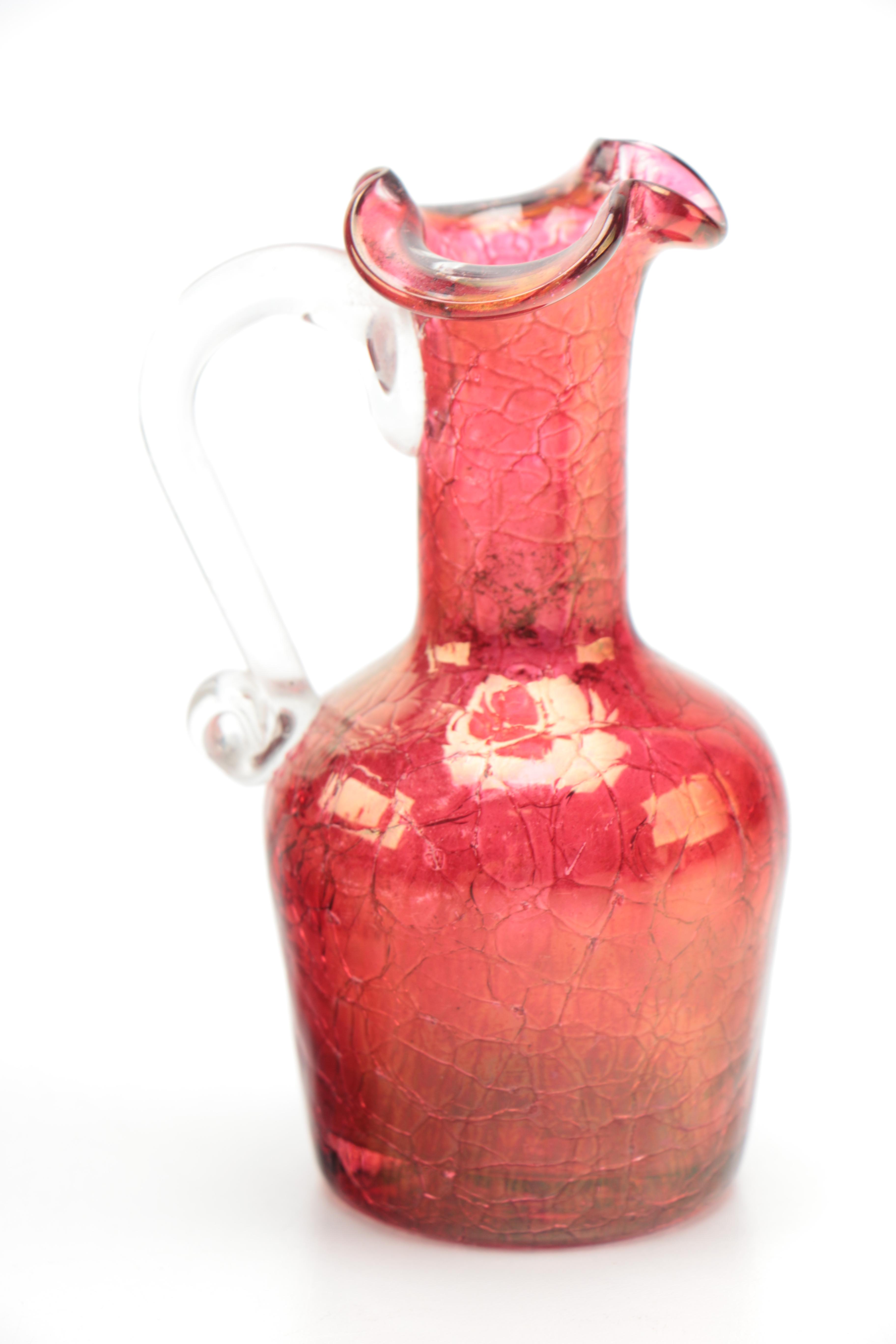 Vintage Cranberry Glass and Amethyst Glass