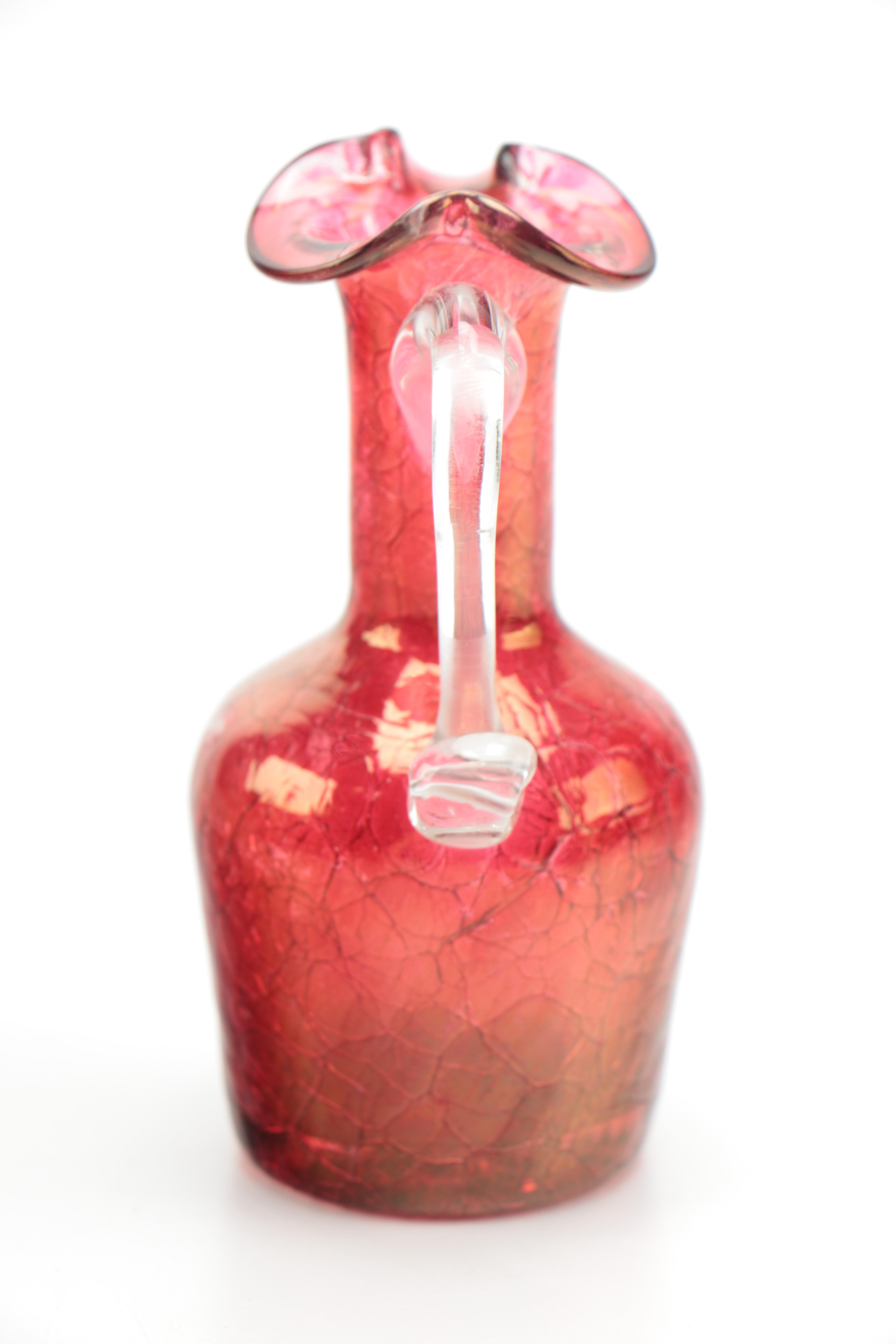 Vintage Cranberry Glass and Amethyst Glass