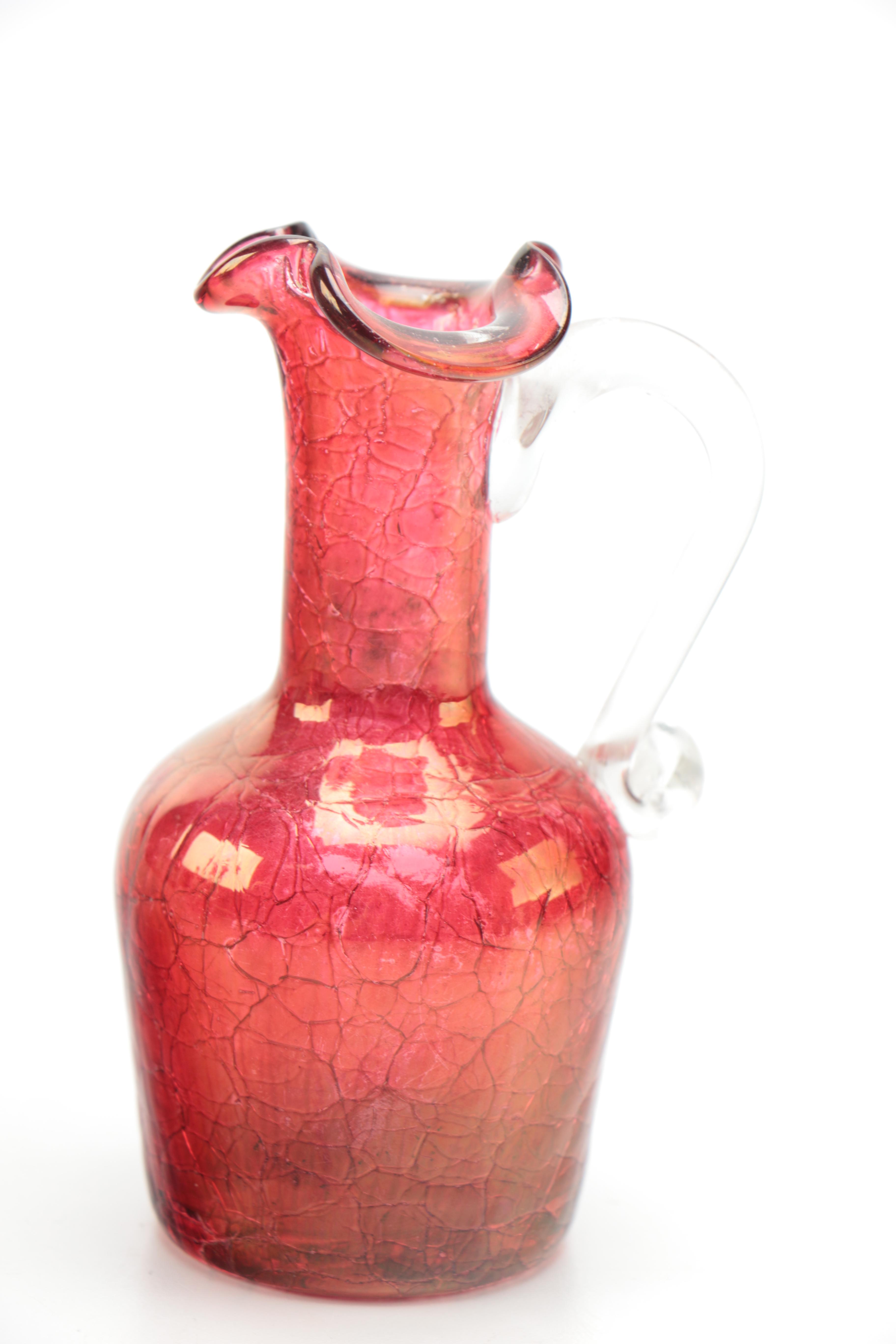 Vintage Cranberry Glass and Amethyst Glass