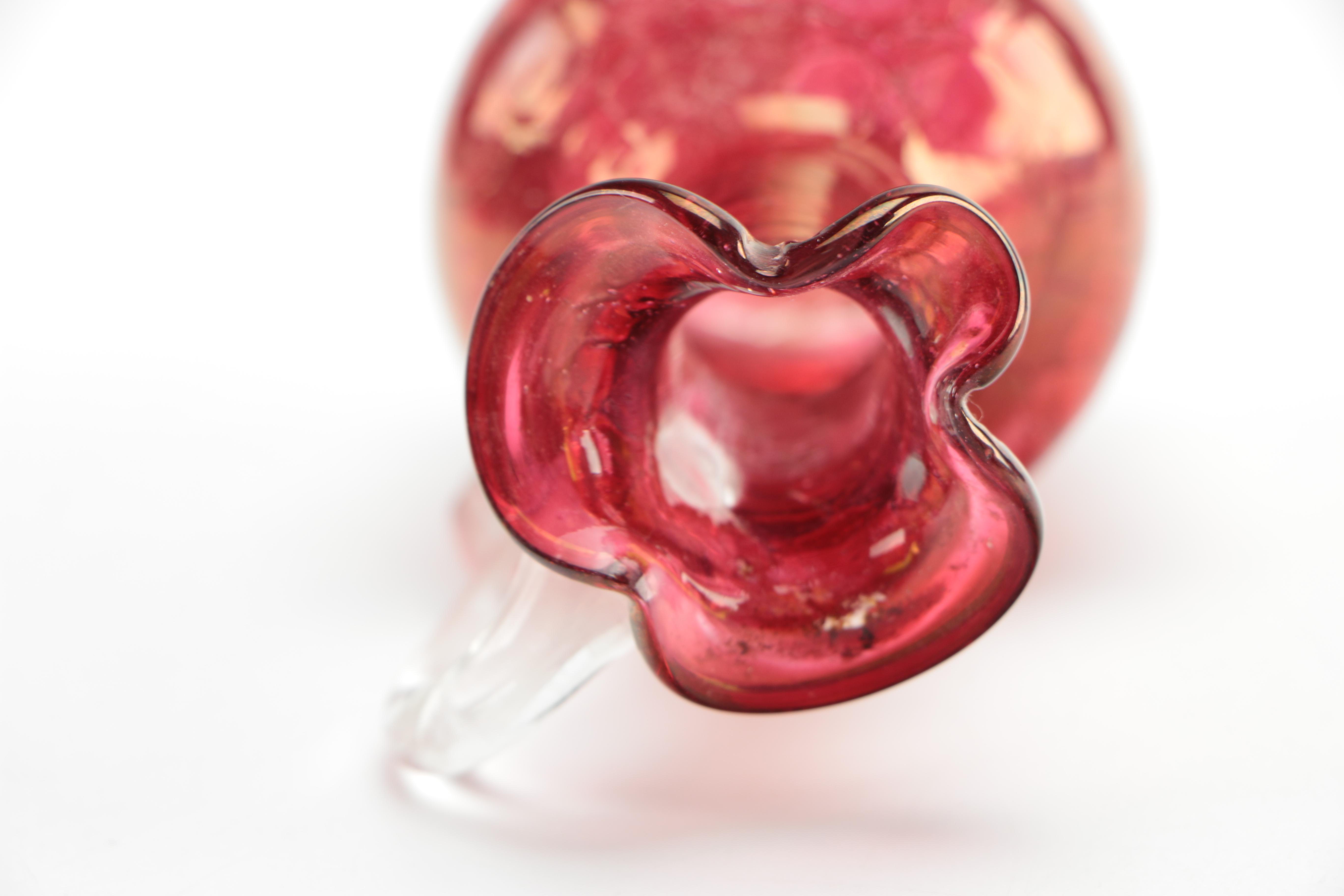 Vintage Cranberry Glass and Amethyst Glass