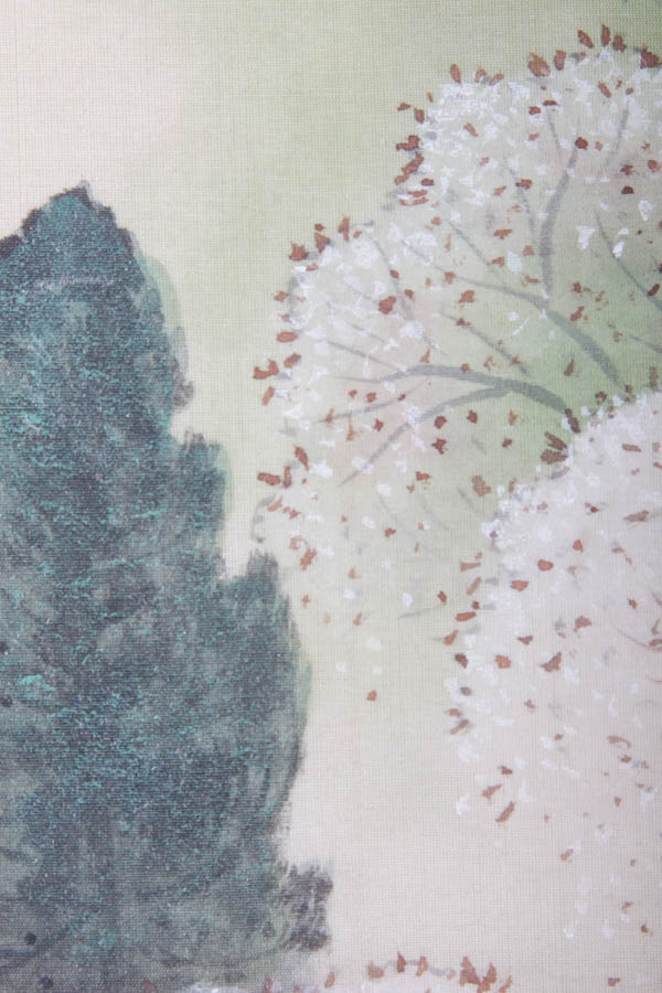 Framed East Asian Painting on Silk