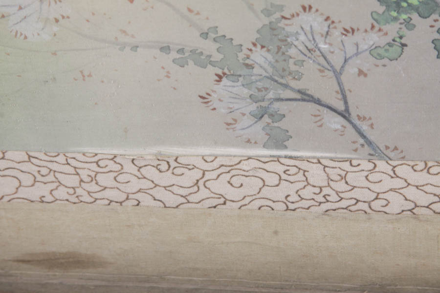Framed East Asian Painting on Silk