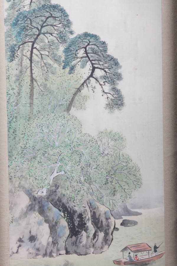 Framed East Asian Painting on Silk