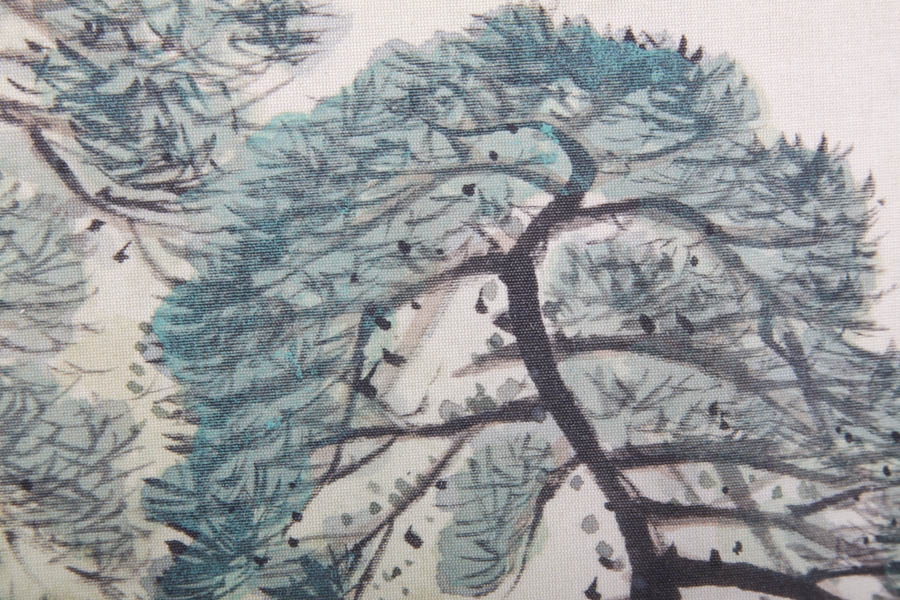 Framed East Asian Painting on Silk