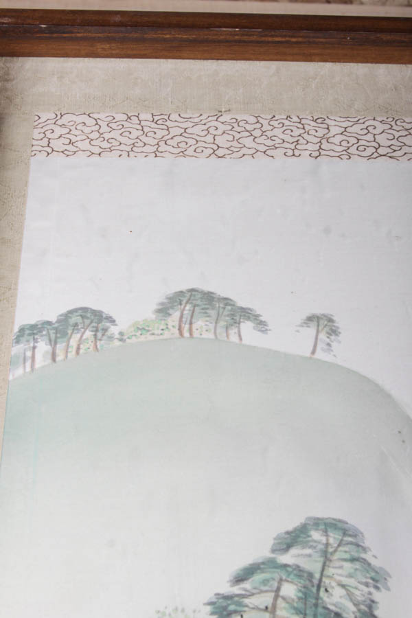 Framed East Asian Painting on Silk