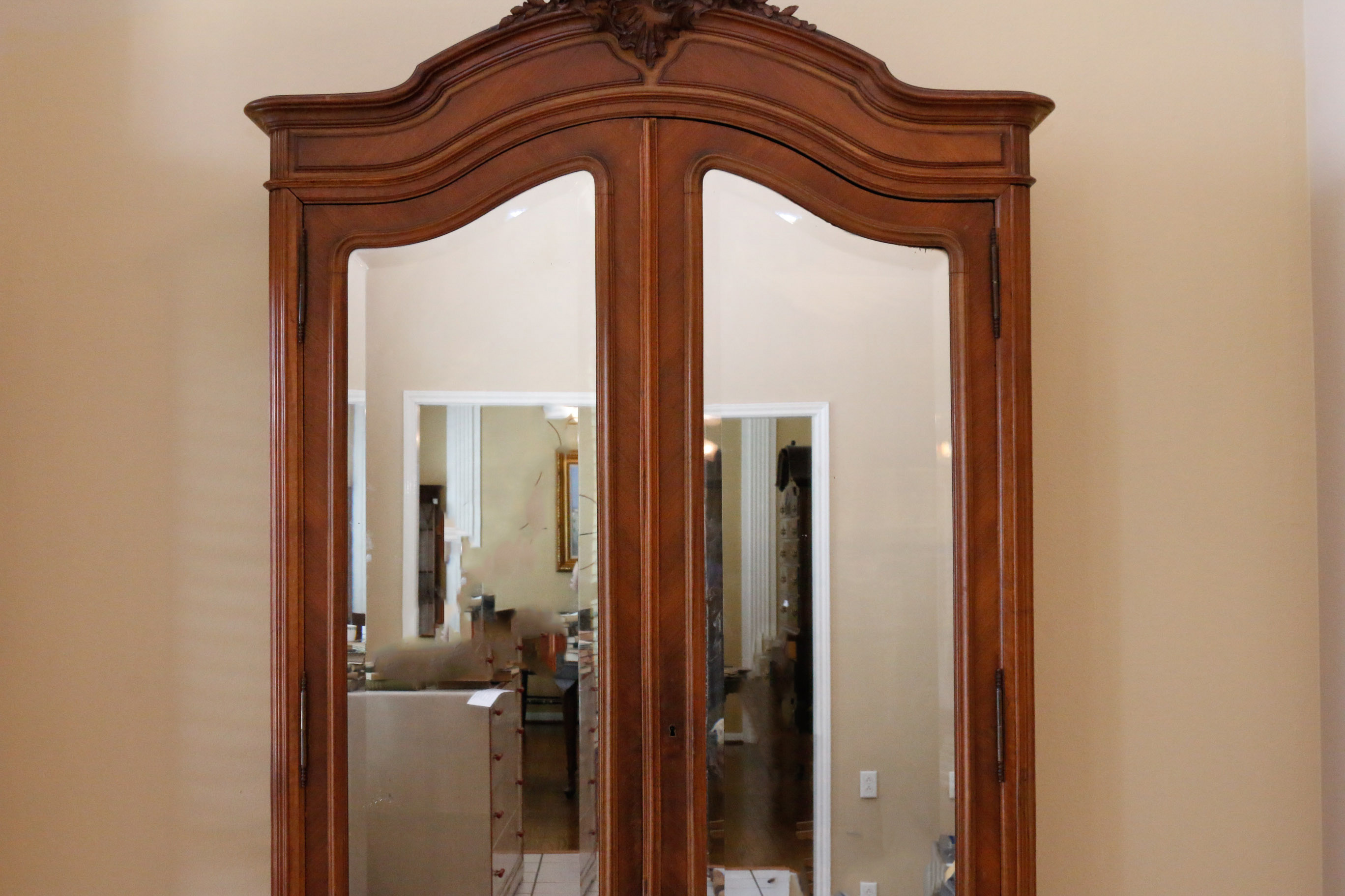Louis XV Carved Walnut Armoire