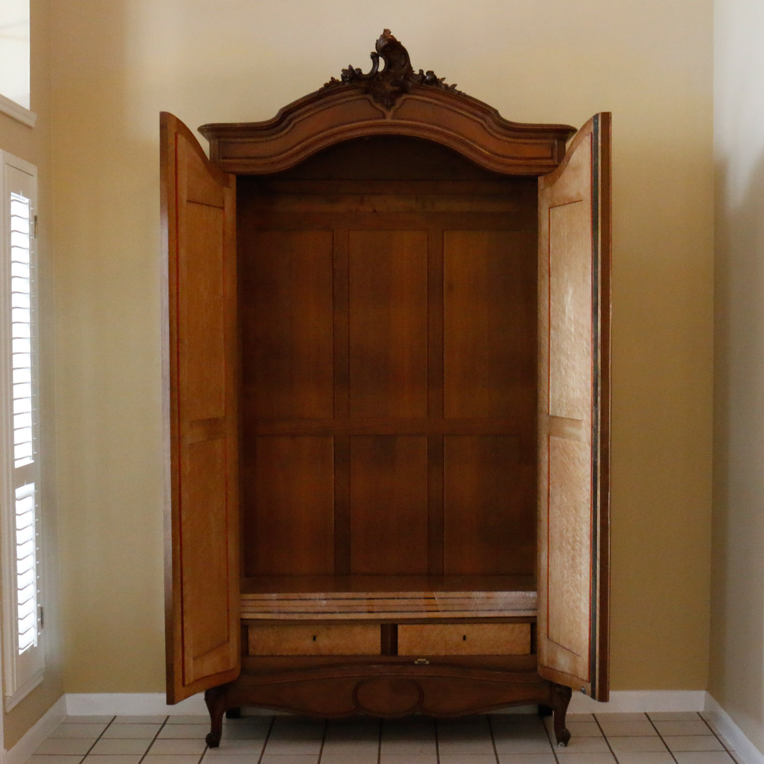 Louis XV Carved Walnut Armoire