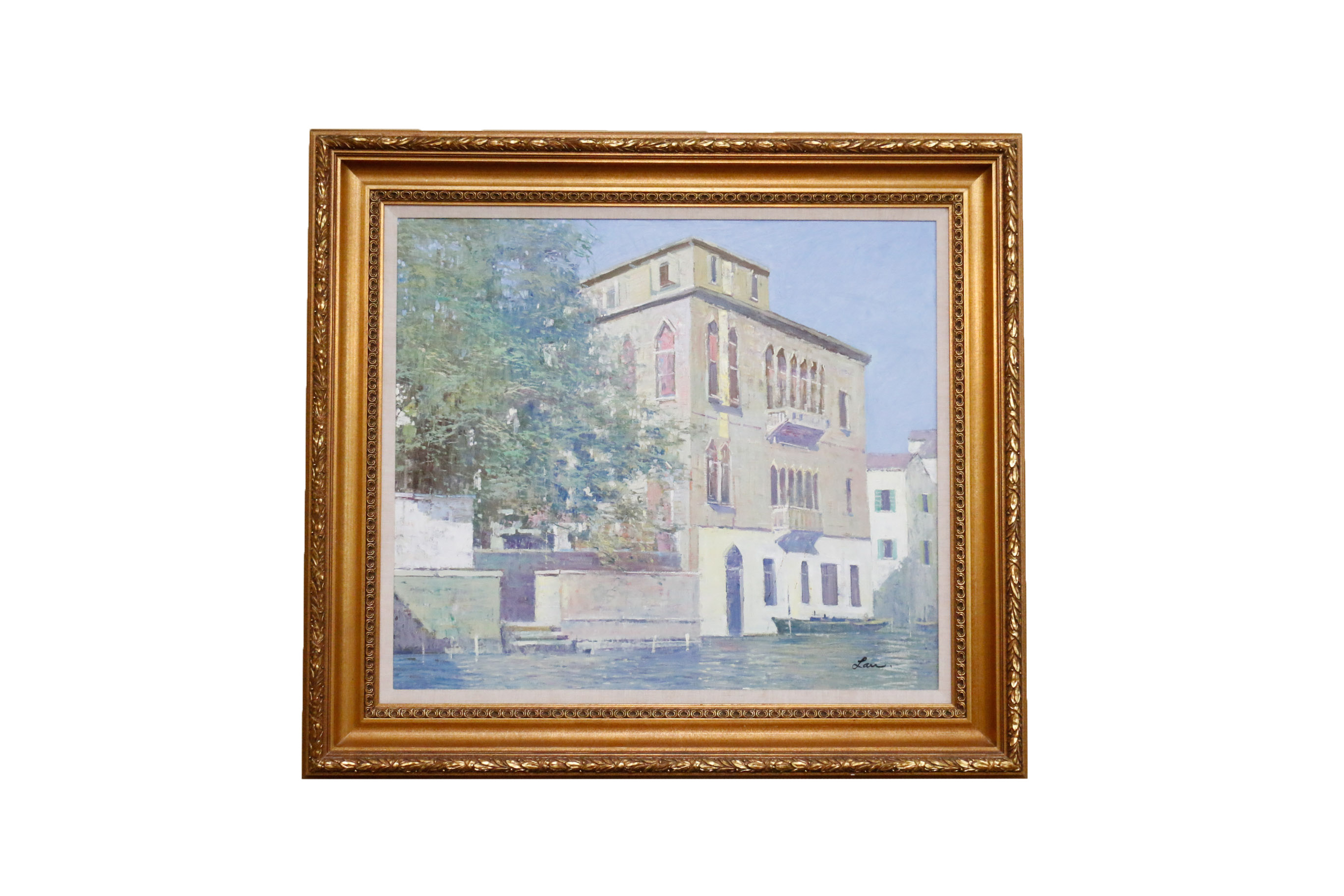 Vintage Oil Painting on Canvas by Lau