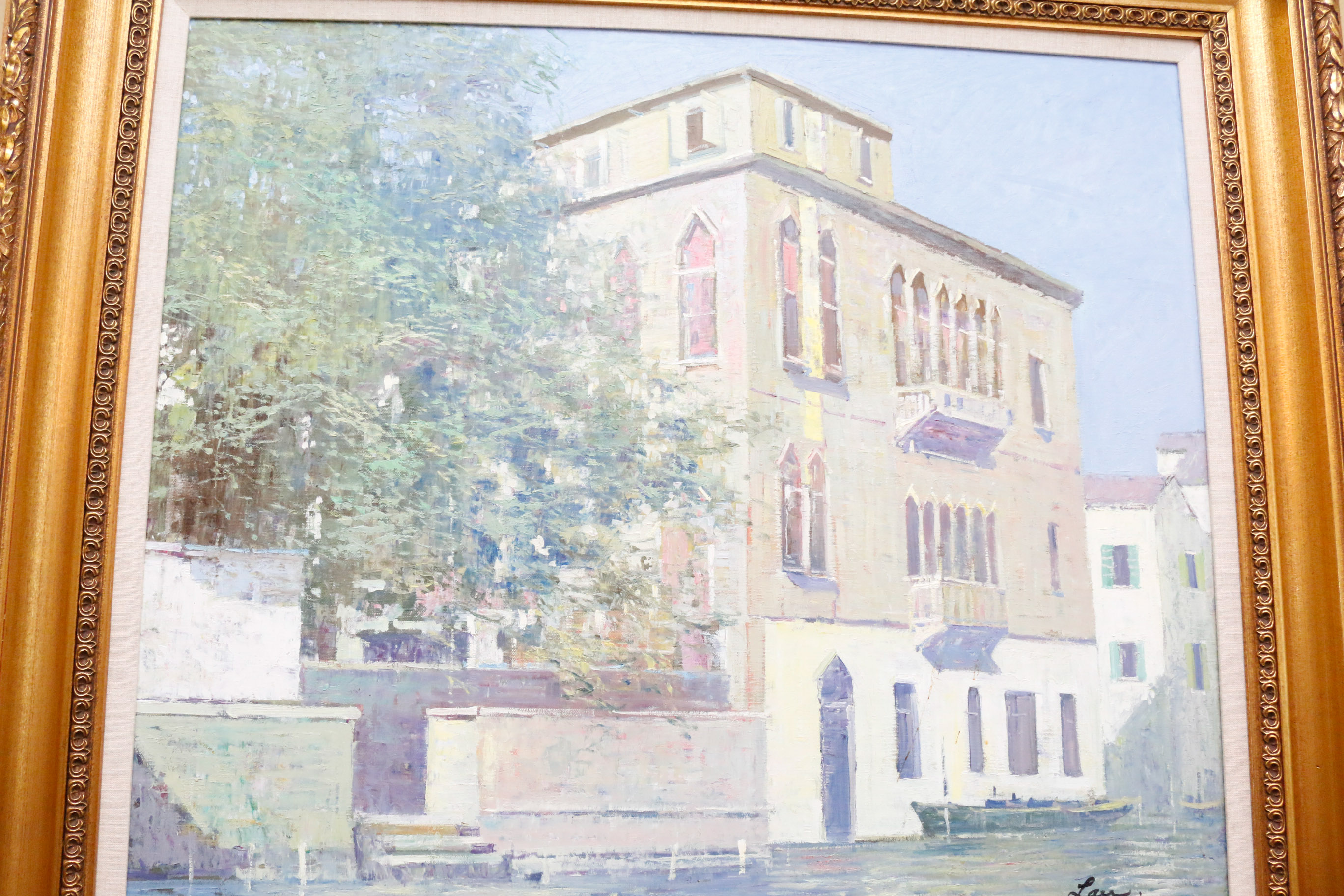 Vintage Oil Painting on Canvas by Lau