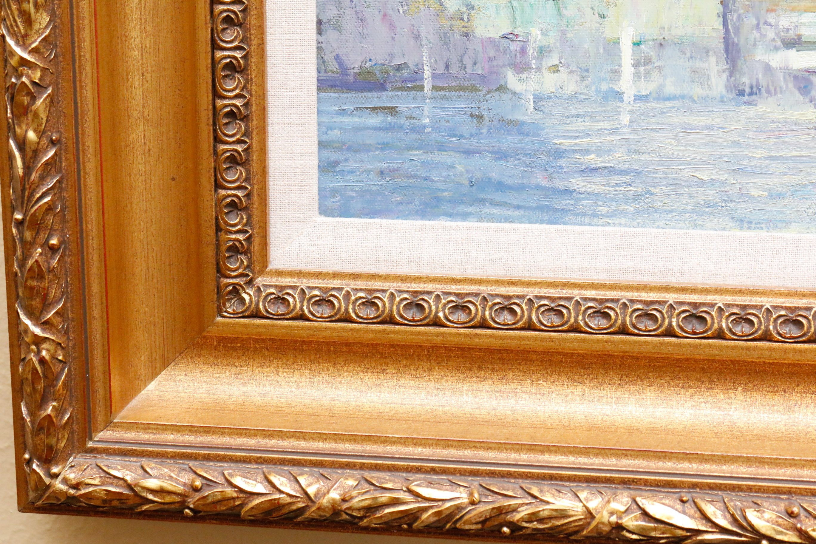 Vintage Oil Painting on Canvas by Lau