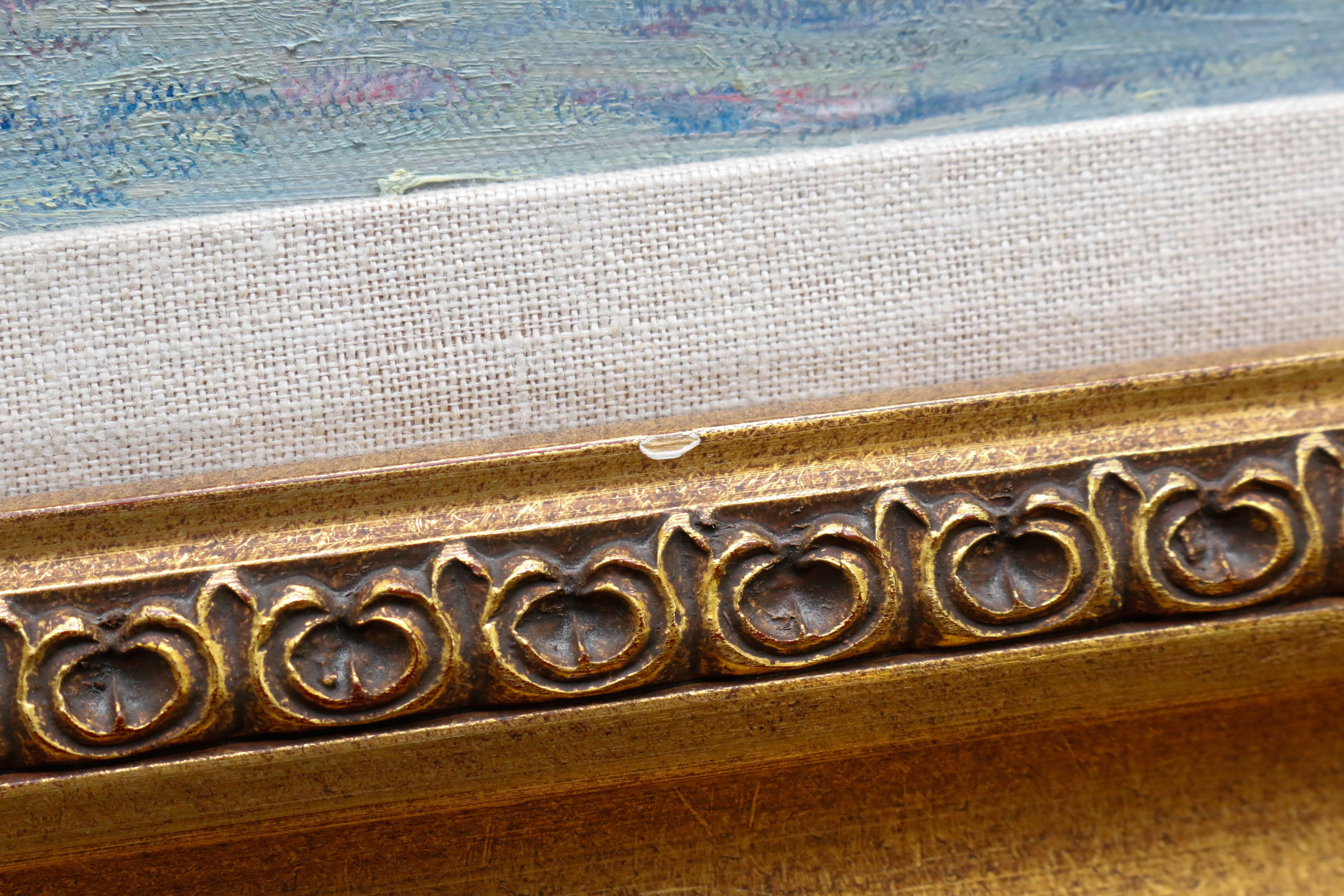 Vintage Oil Painting on Canvas by Lau