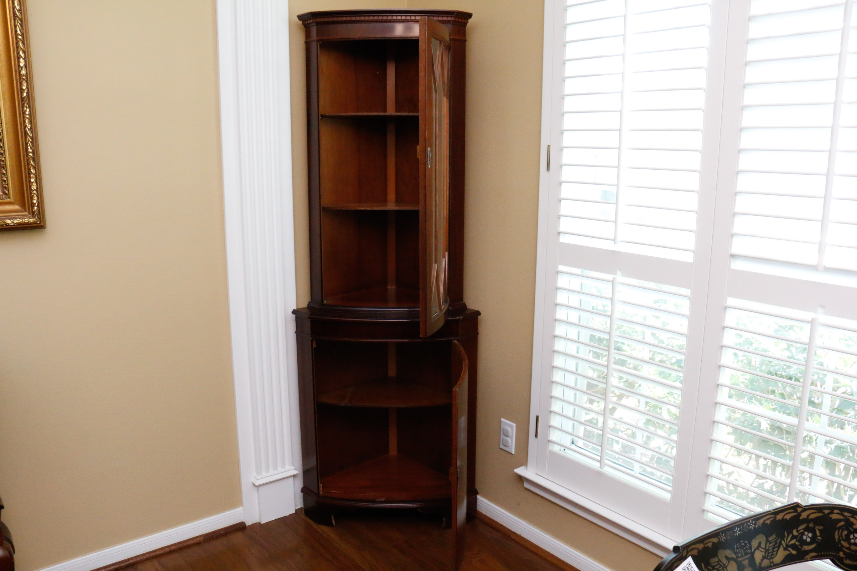 Wooden Corner Display Cabinet