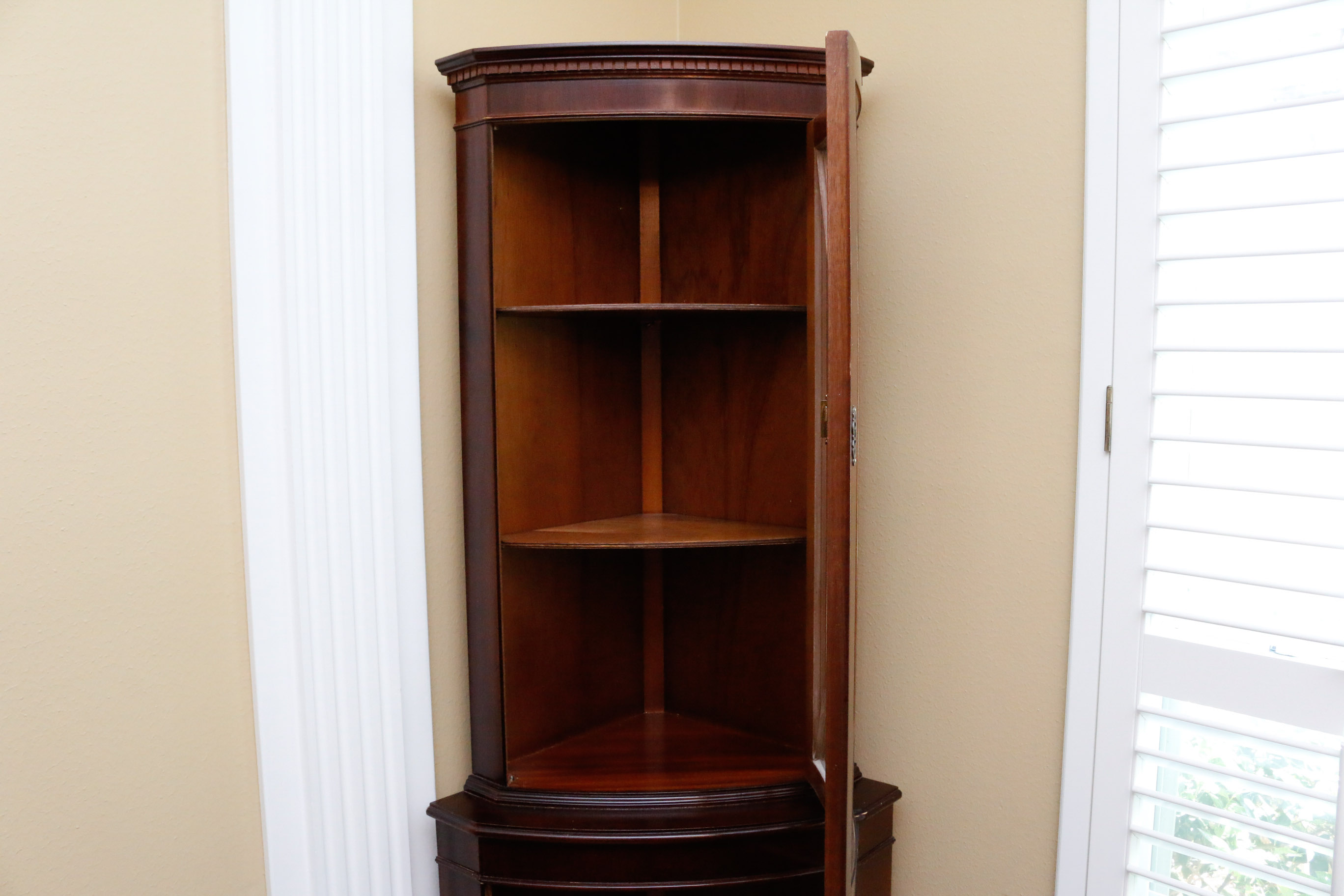 Wooden Corner Display Cabinet