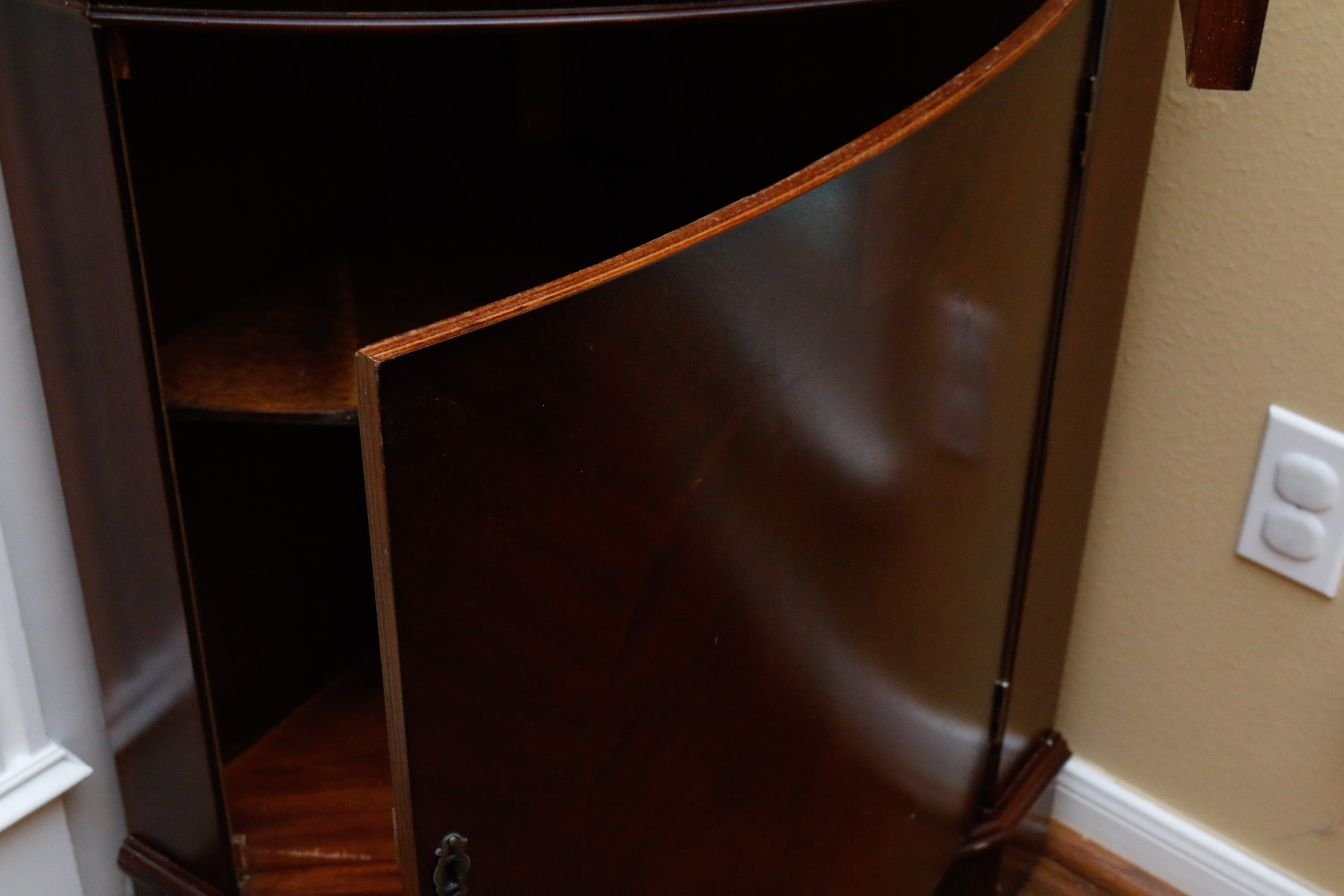 Wooden Corner Display Cabinet