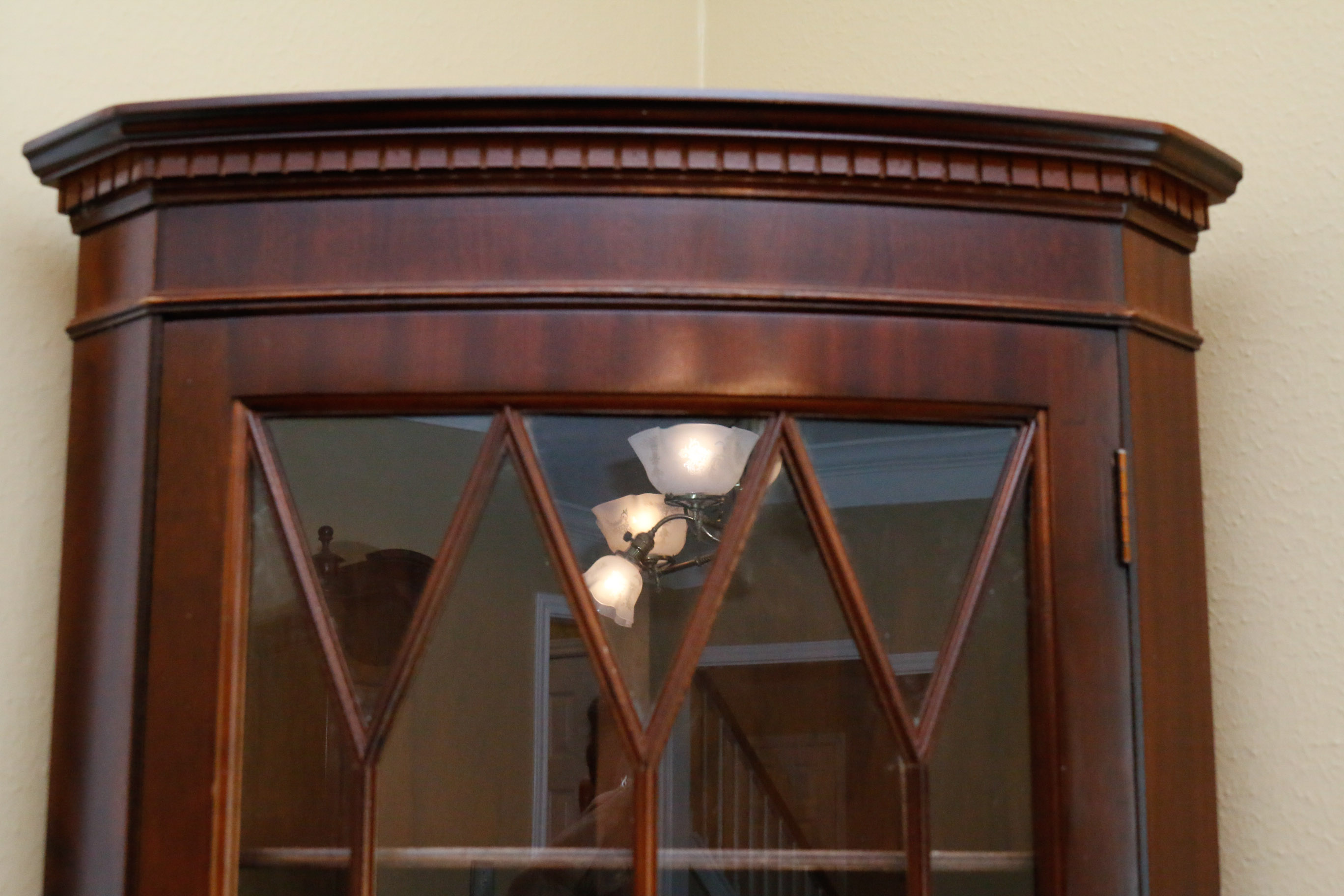 Wooden Corner Display Cabinet