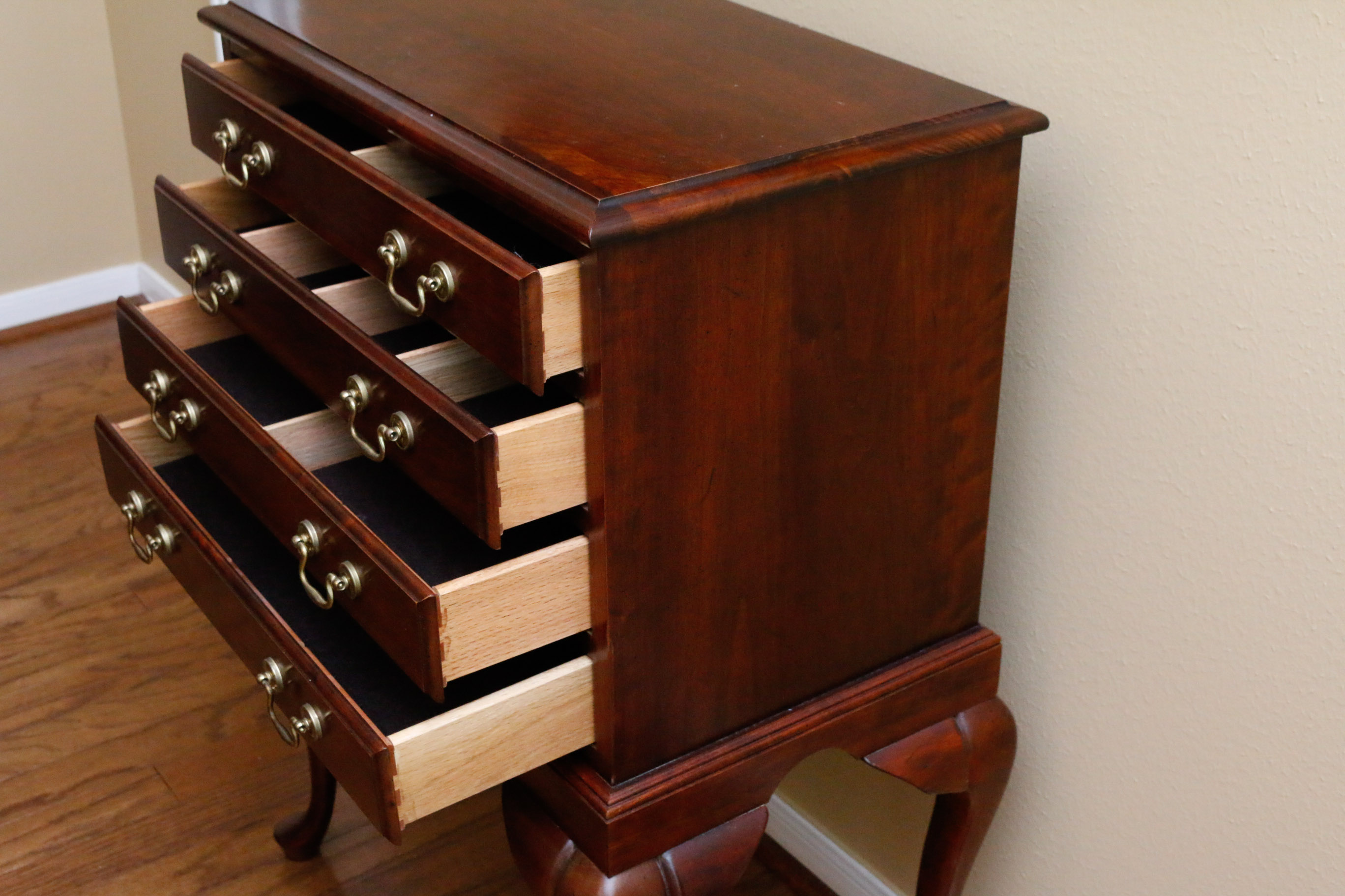 Queen Anne Style Mahogany Flatware Chest