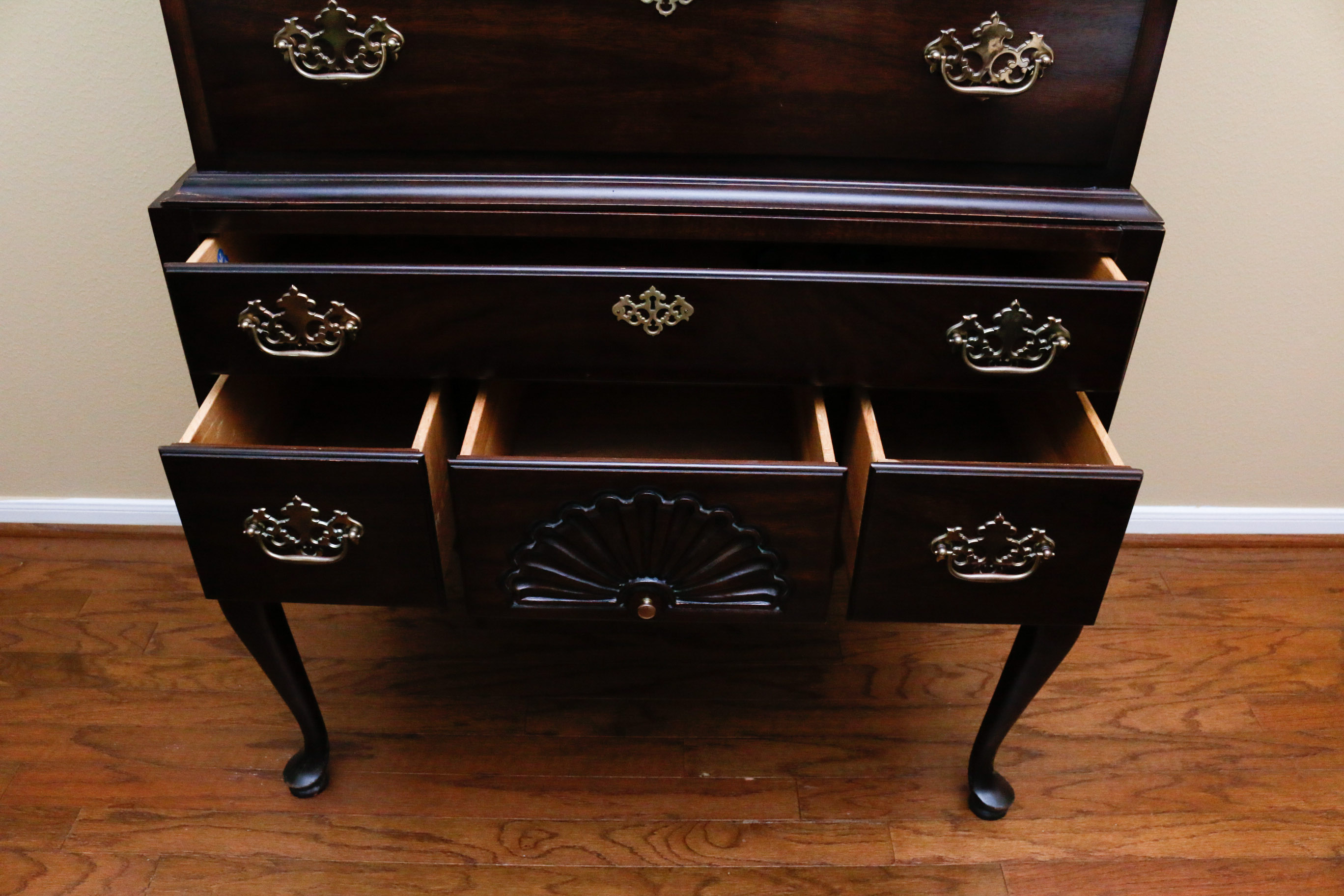 Federal Style Mahogany Highboy Chest of Drawers by Drexel