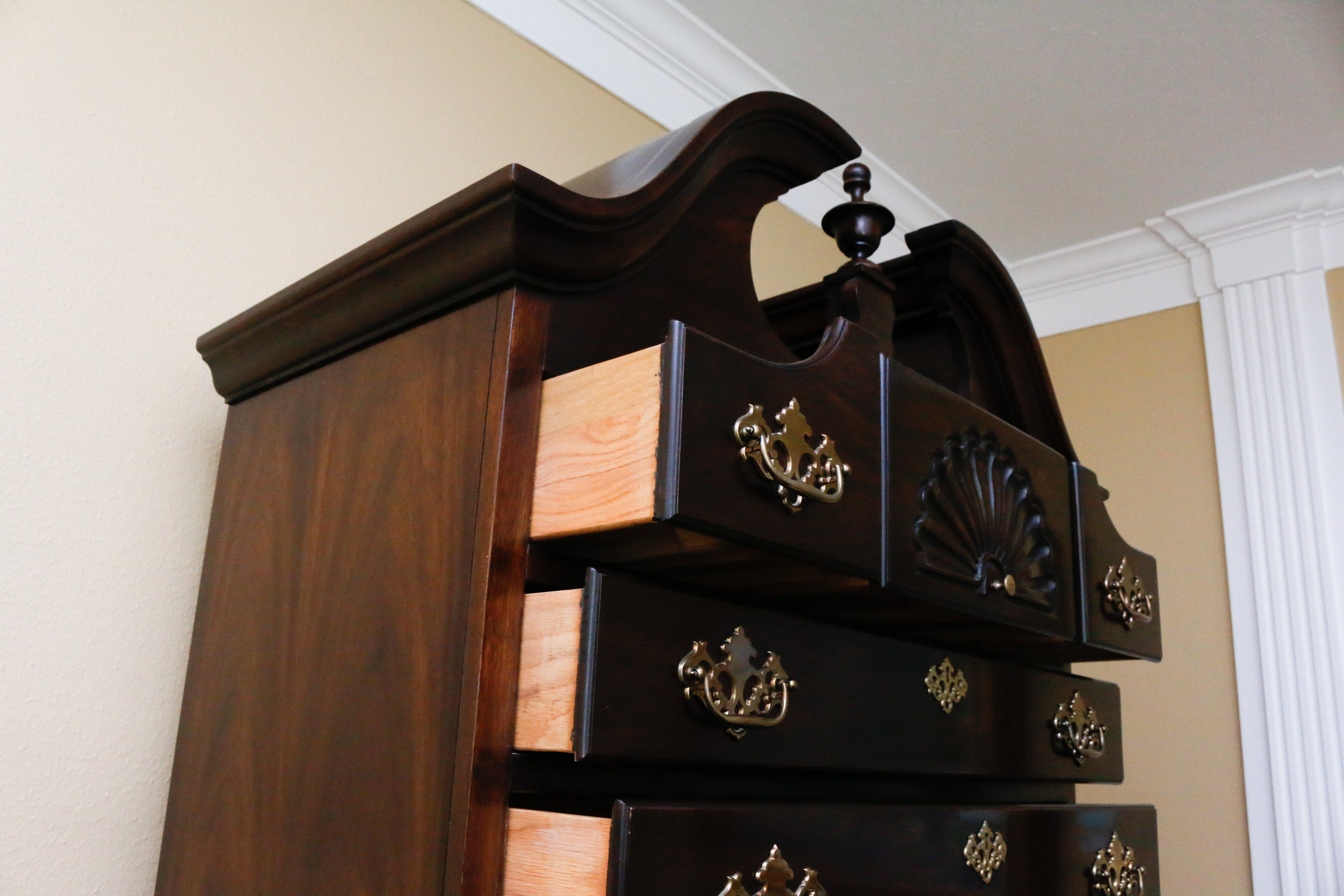 Federal Style Mahogany Highboy Chest of Drawers by Drexel